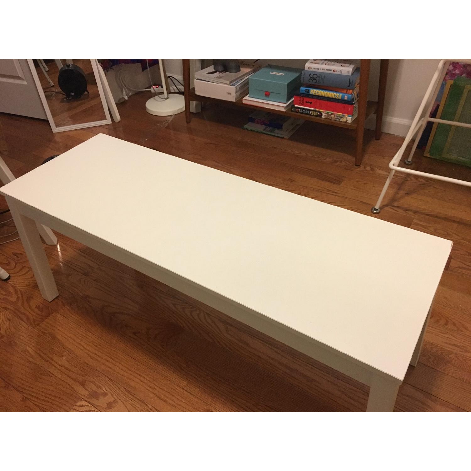 Ikea White Bench AptDeco