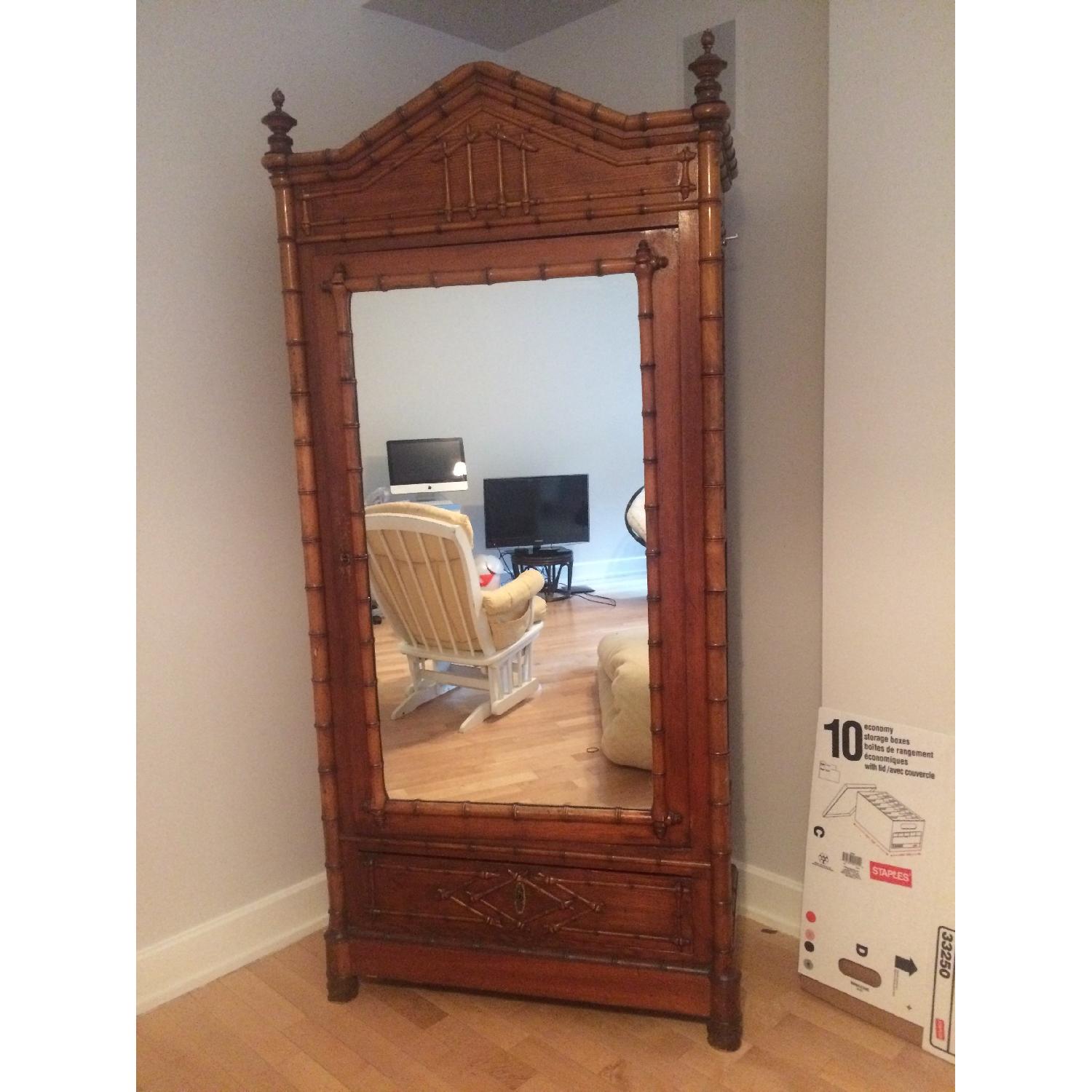 Faux Bamboo Armoire - image-1