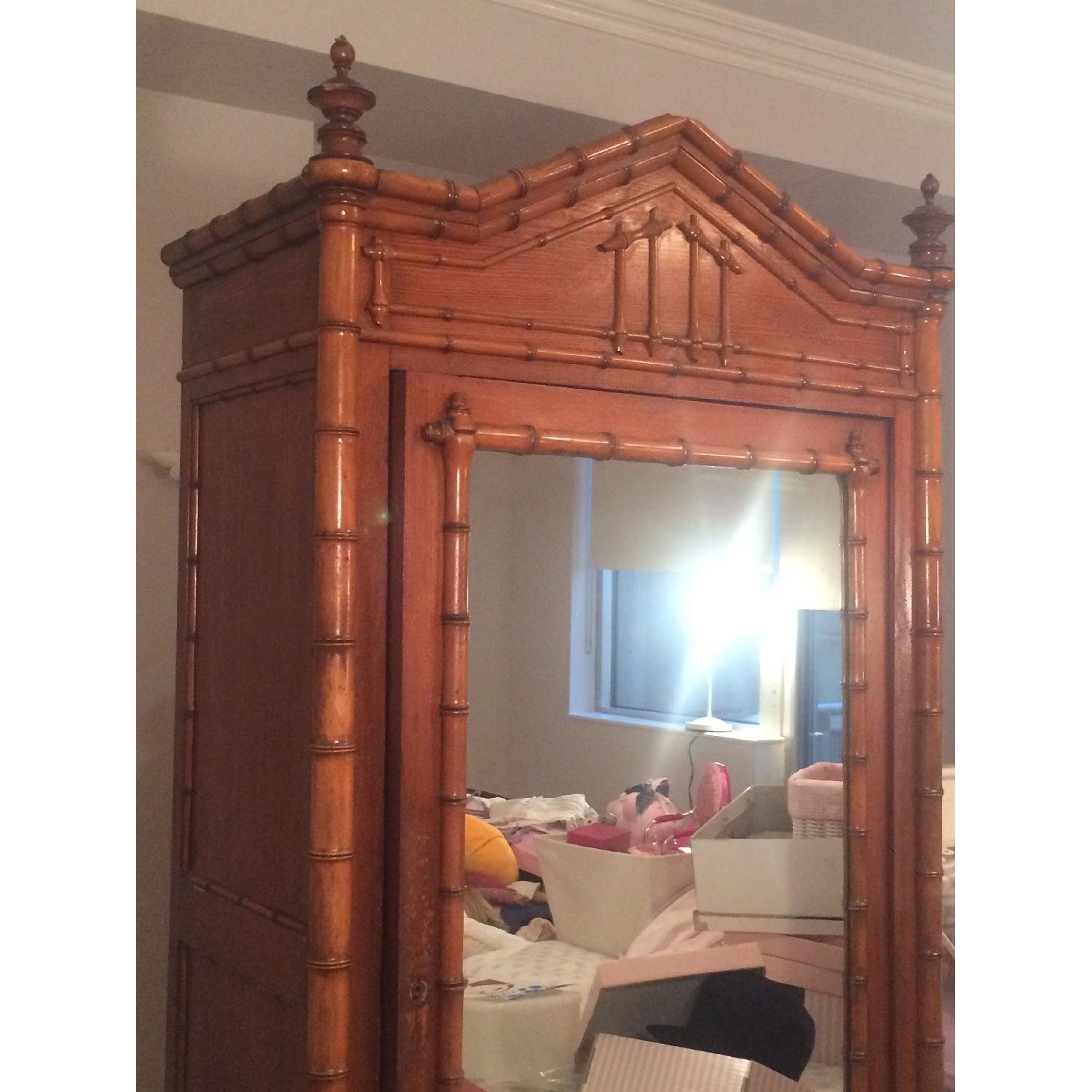 Faux Bamboo Armoire - image-2