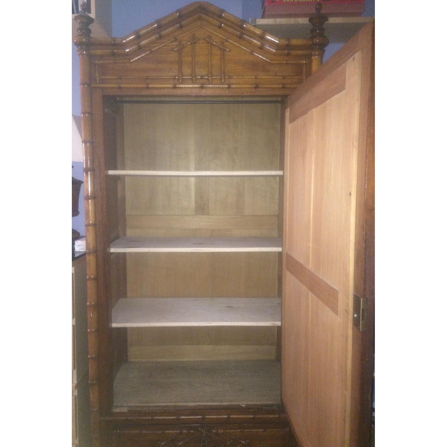Faux Bamboo Armoire - image-5