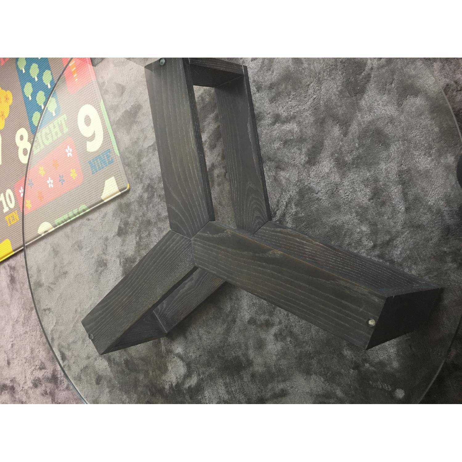 West Elm Round Glass Coffee Table - image-7