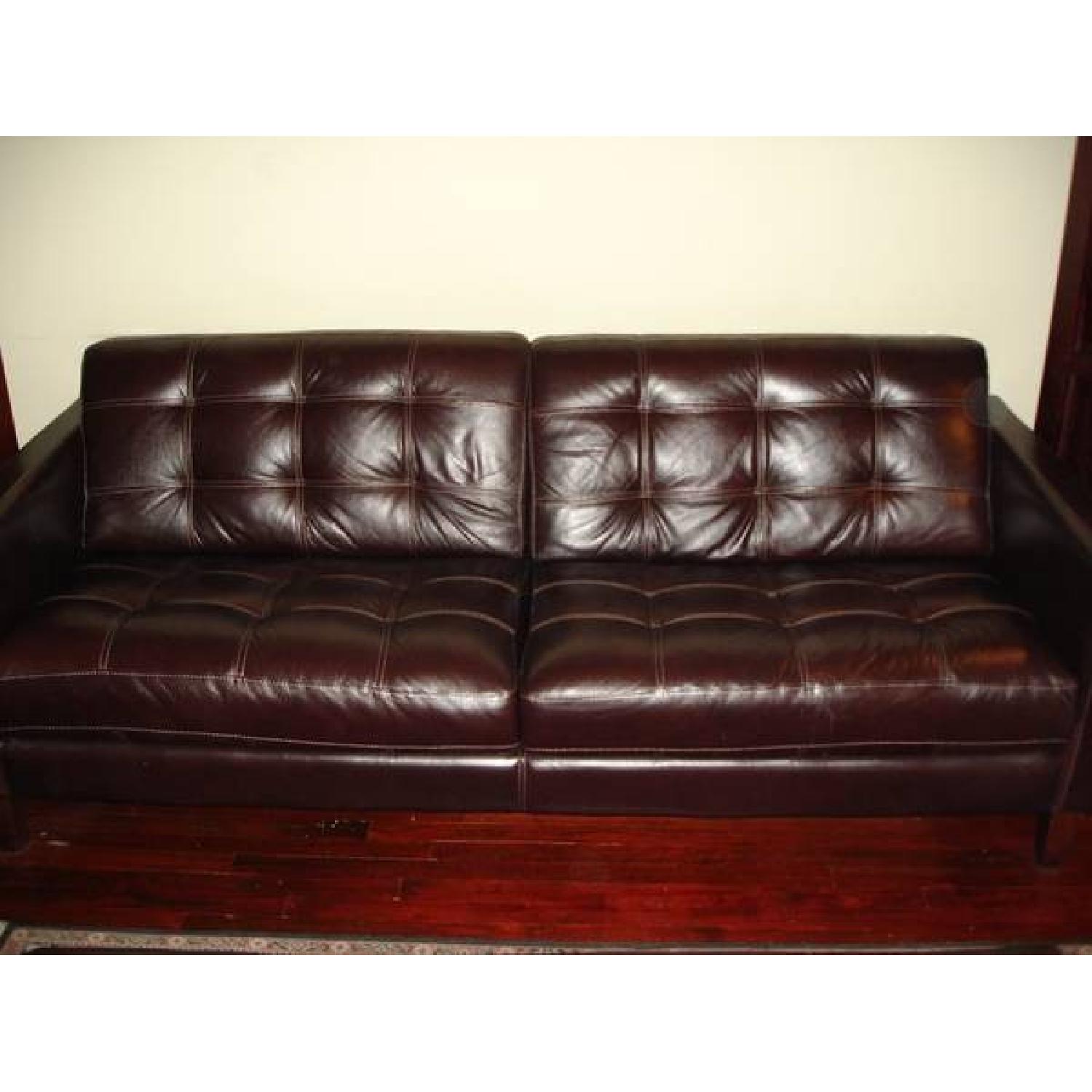 Macy's Milan Leather Sofa - image-1