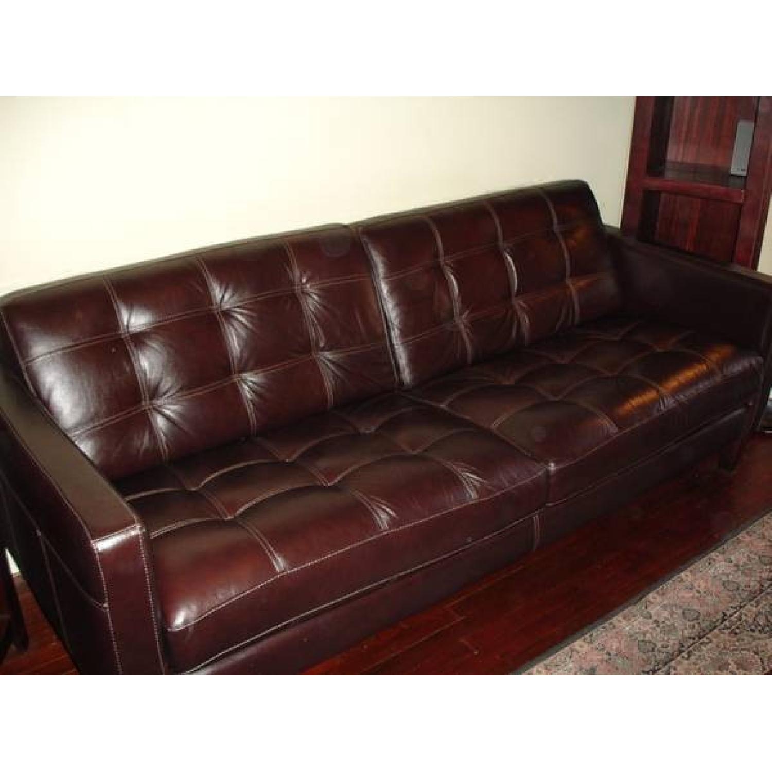 Macy's Milan Leather Sofa - image-3