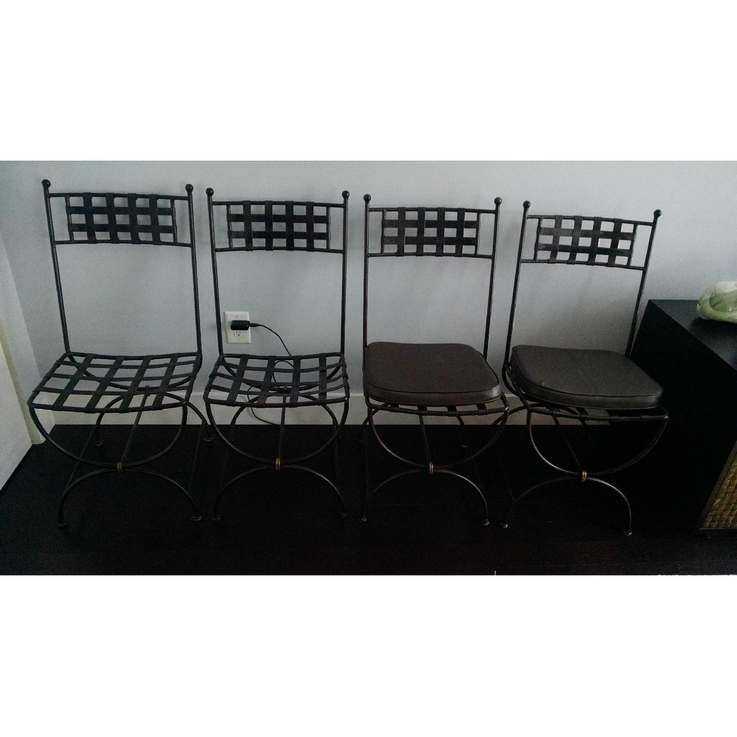 Vintage French Wrought Iron Chairs - image-3