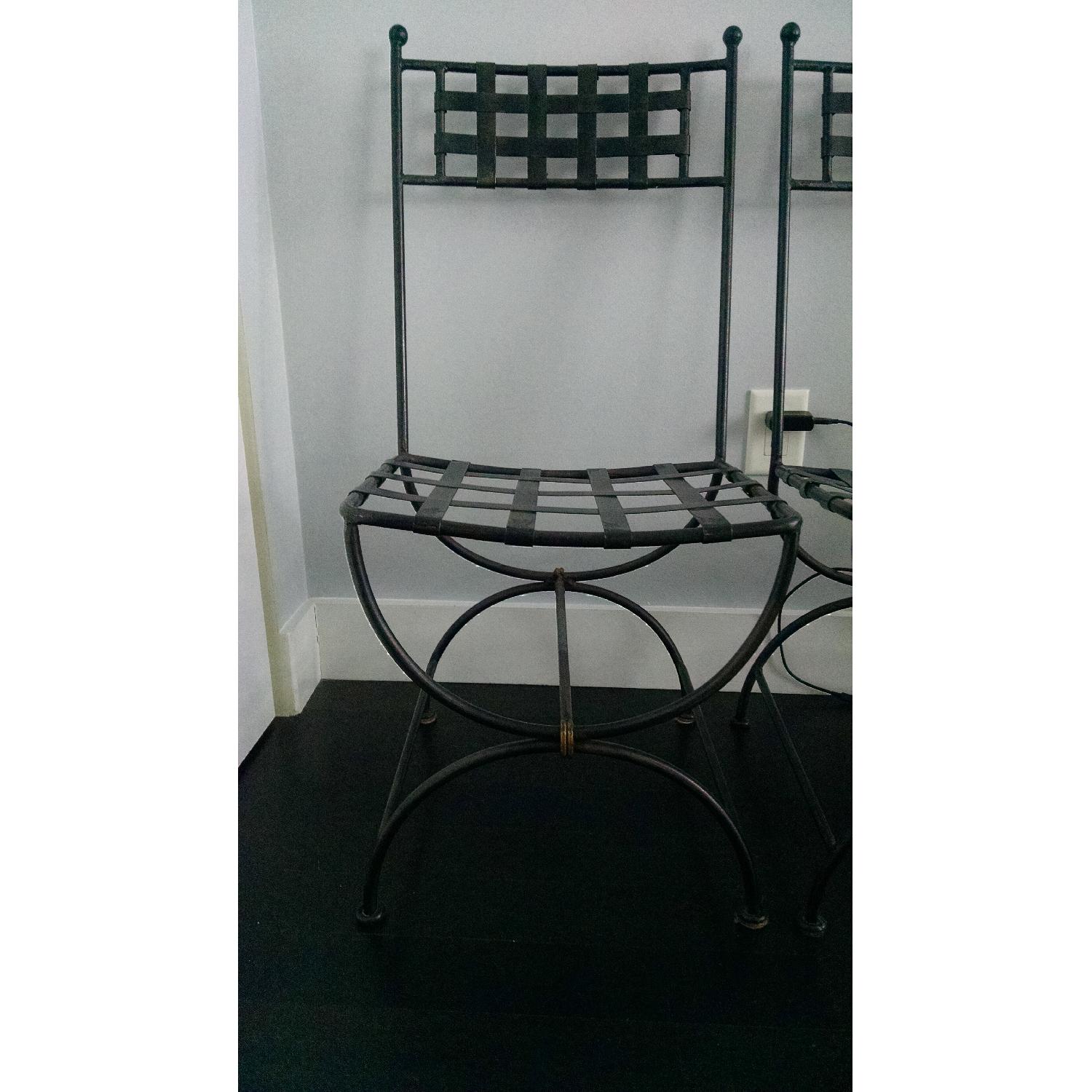 Vintage French Wrought Iron Chairs - image-4