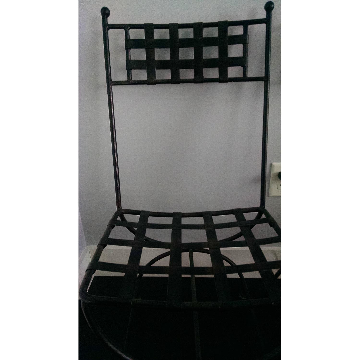 Vintage French Wrought Iron Chairs - image-5