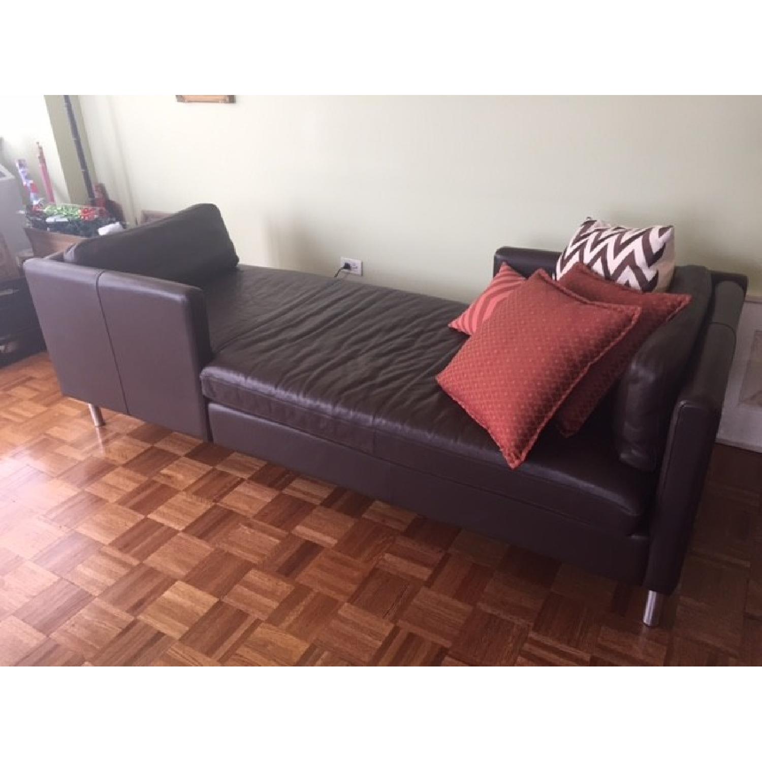 Room & Board Brand Soho Leather/Chrome Lounge - image-2