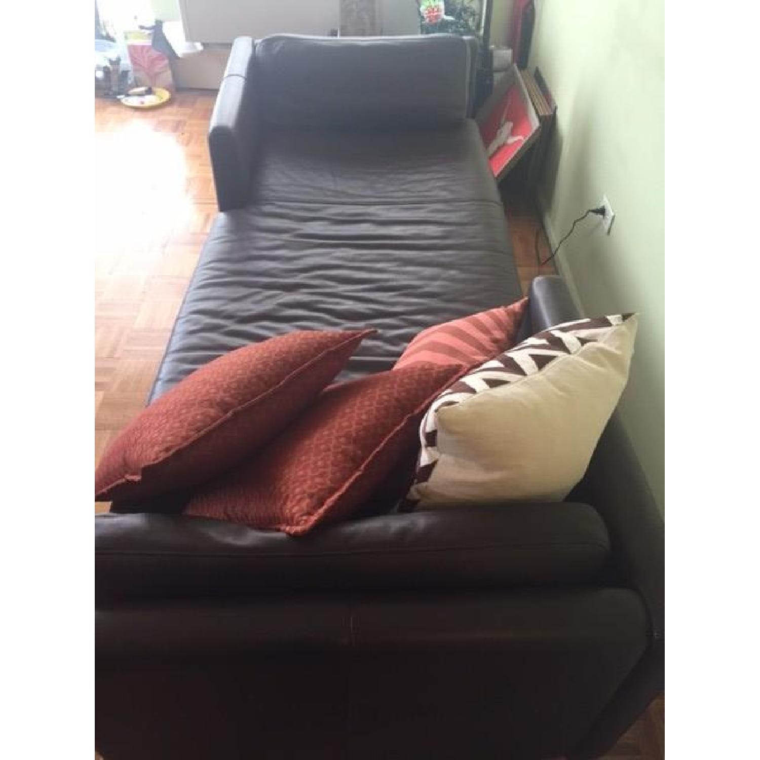 Room & Board Brand Soho Leather/Chrome Lounge - image-7