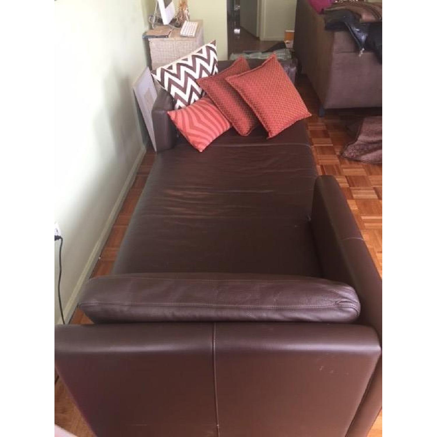 Room & Board Brand Soho Leather/Chrome Lounge - image-8