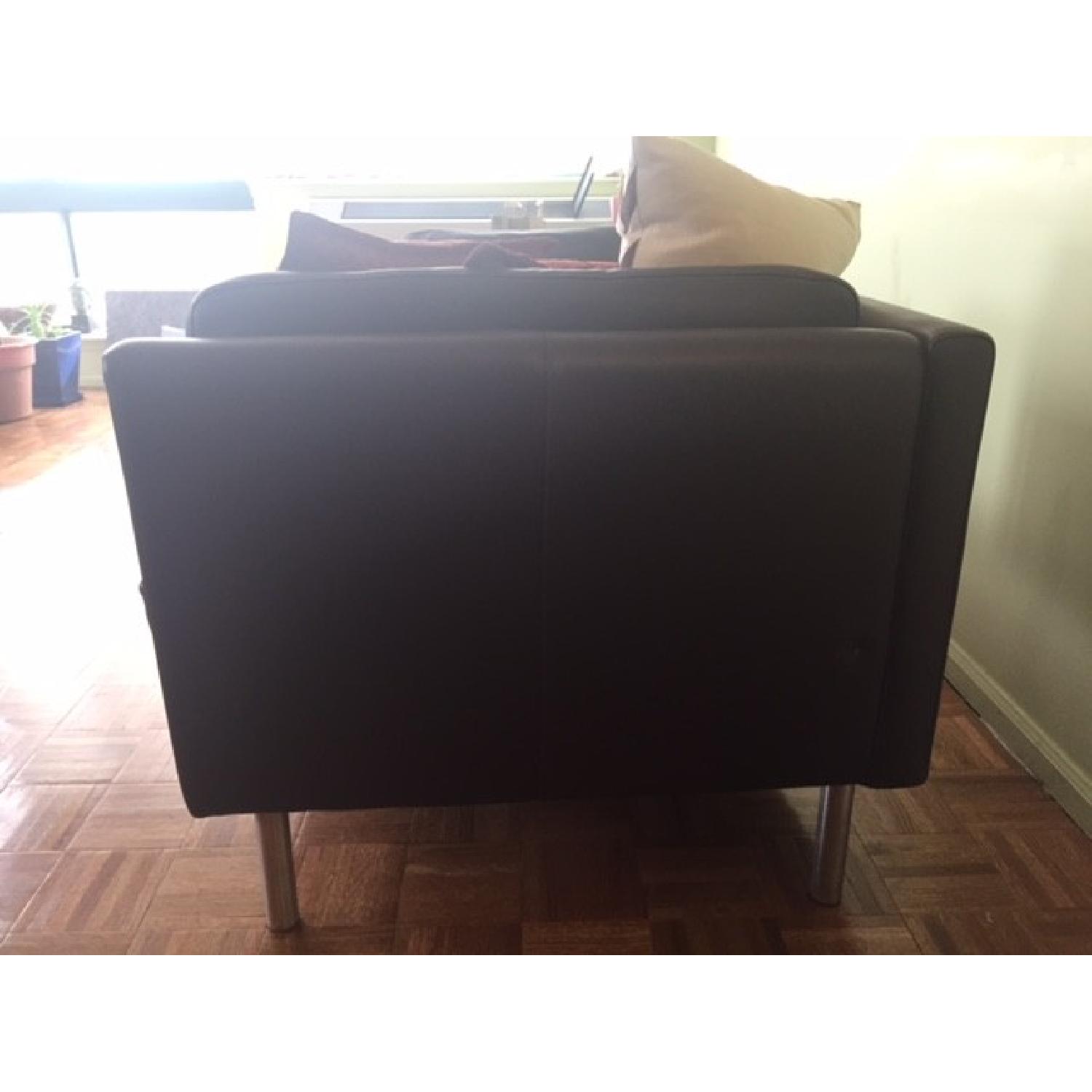 Room & Board Brand Soho Leather/Chrome Lounge - image-9