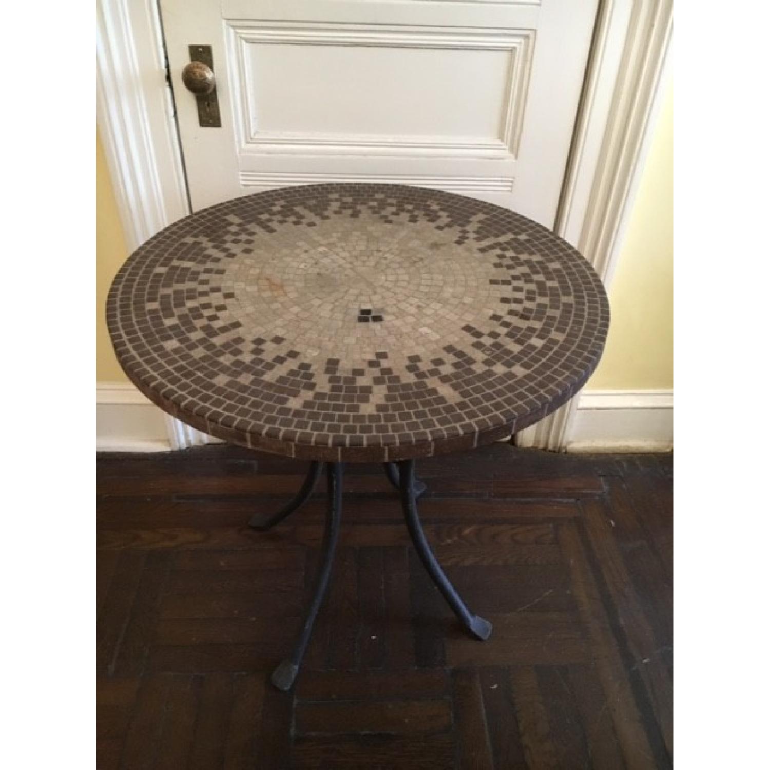 Crate & Barrel Outdoor Ceramic Patio Table - image-1