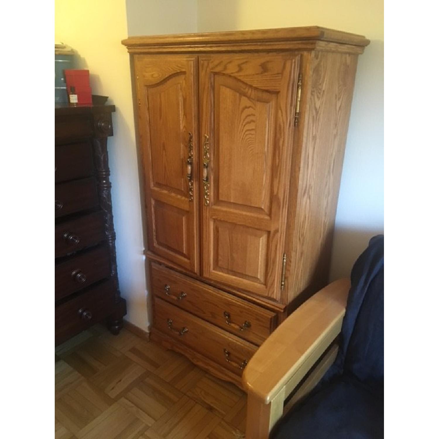 Furniture Traditions Solid Oak Media Armoire - image-2