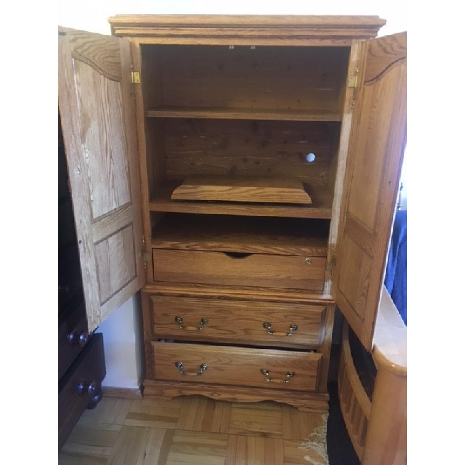 Furniture Traditions Solid Oak Media Armoire - image-4