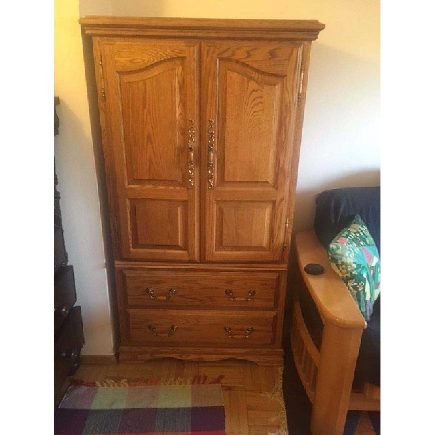 Furniture Traditions Solid Oak Media Armoire - image-8