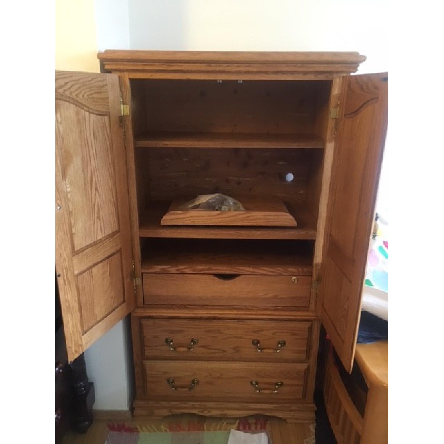 Furniture Traditions Solid Oak Media Armoire - image-9