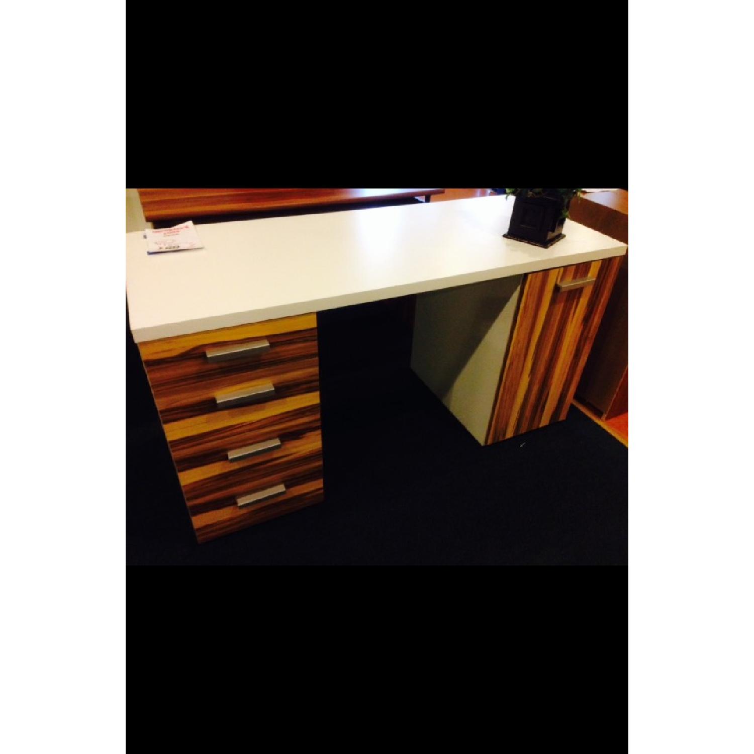 White & Oak Desk - image-1