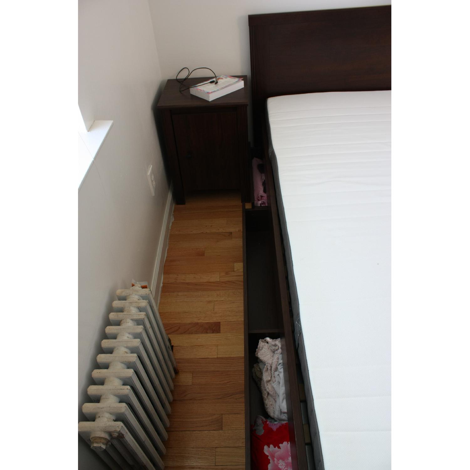 Ikea Queen Size Storage Bed w/ 6 Drawers AptDeco