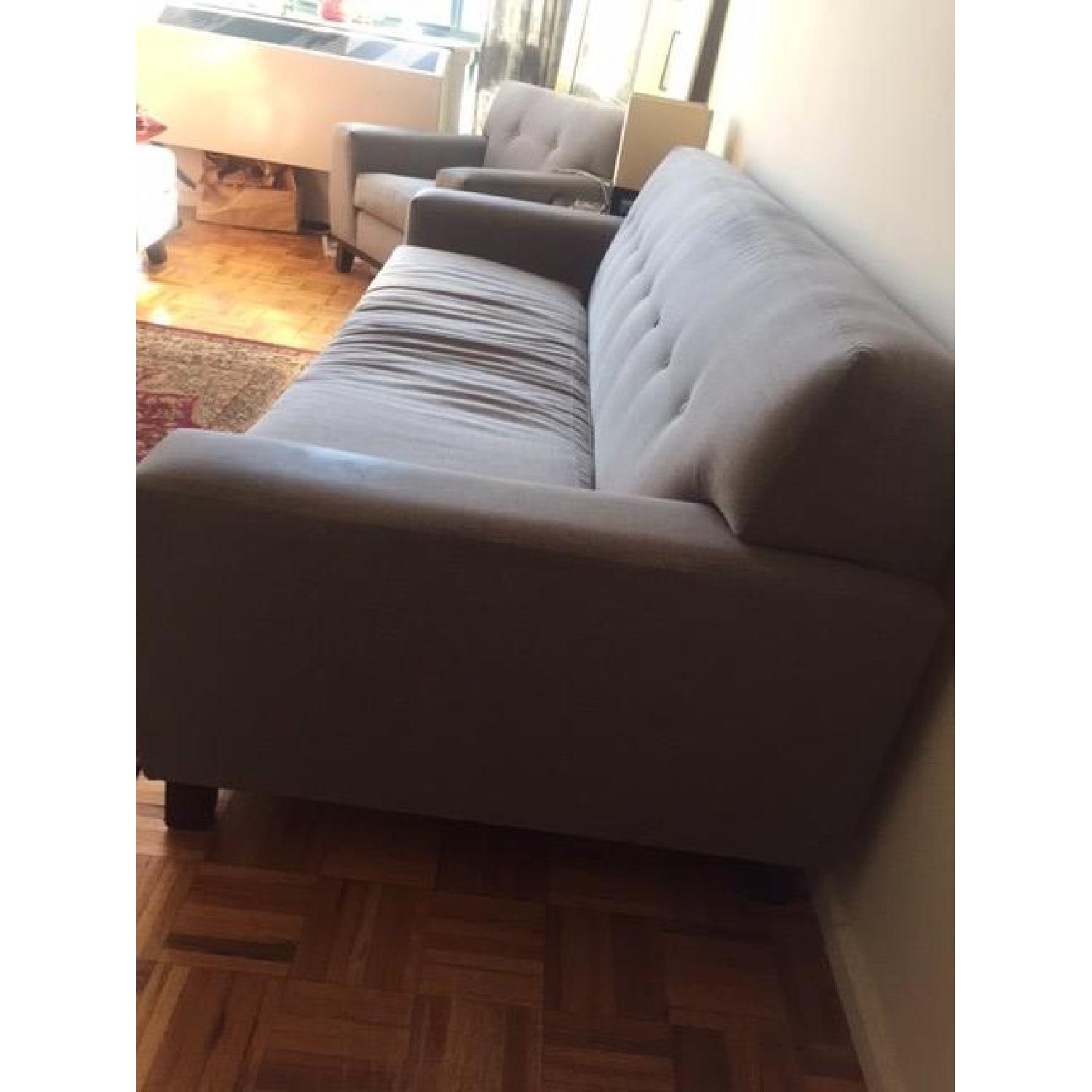 Crypton Fabrics Couch + Matching Armchair & Ottoman - image-1