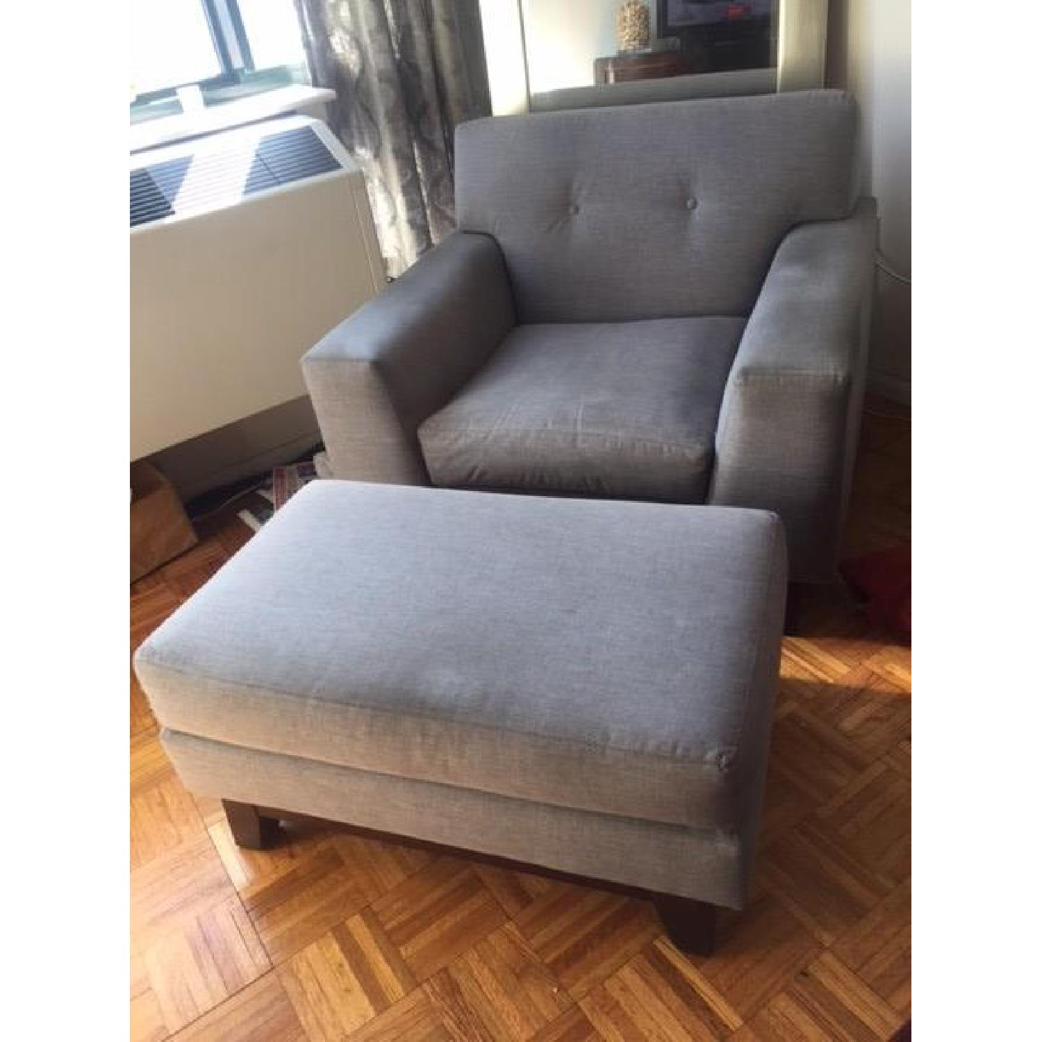 Crypton Fabrics Couch + Matching Armchair & Ottoman - image-12