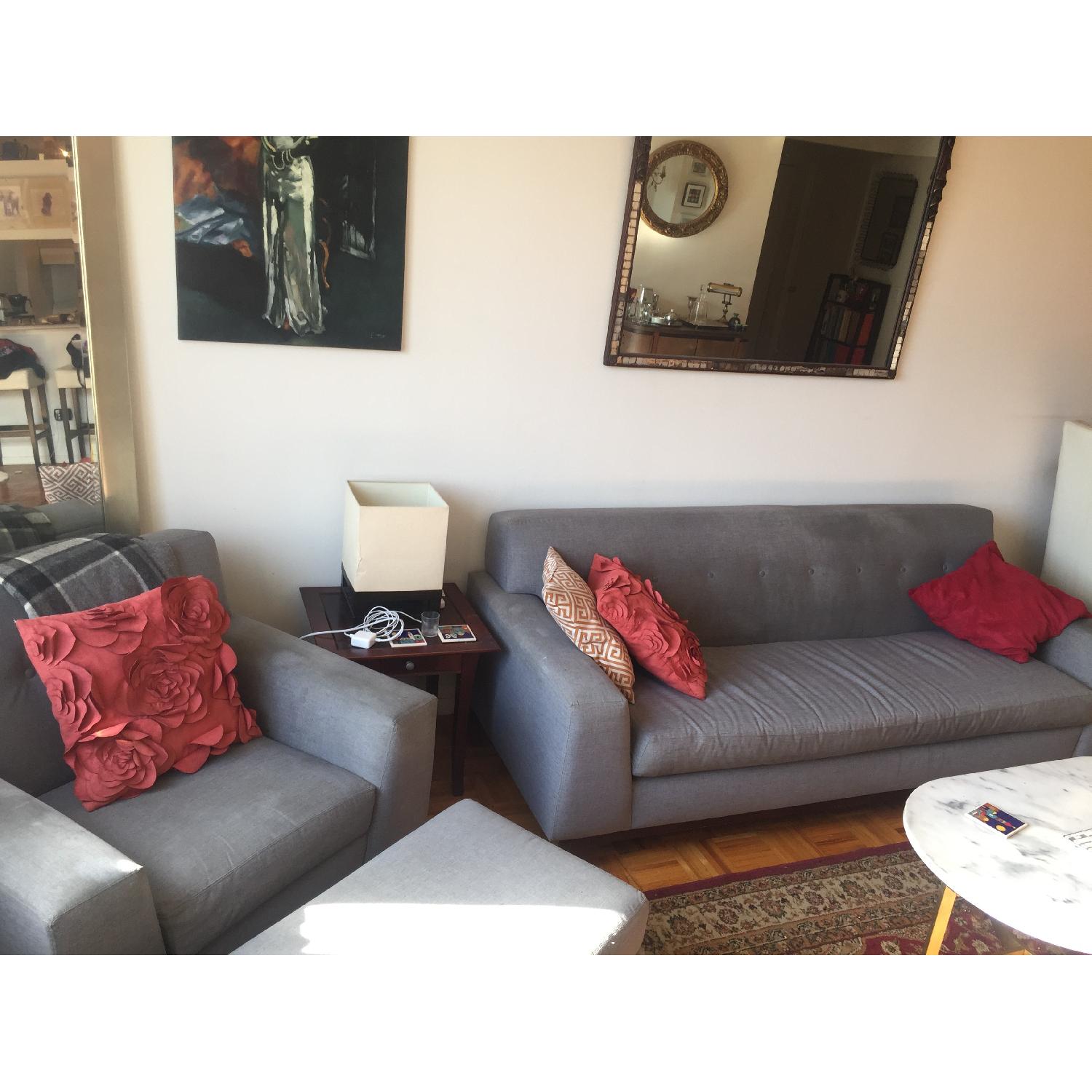 Crypton Fabrics Couch + Matching Armchair & Ottoman - image-20