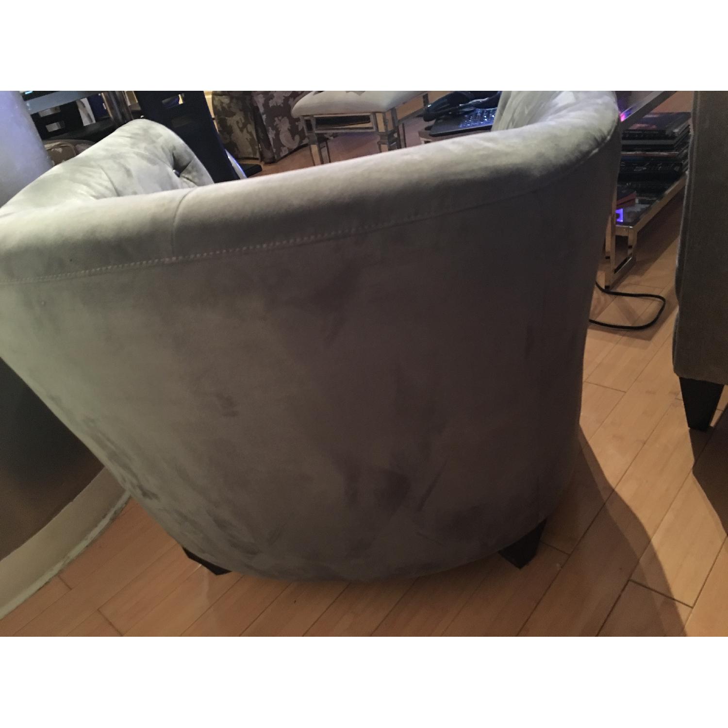 Barrel Suede Chair - image-1
