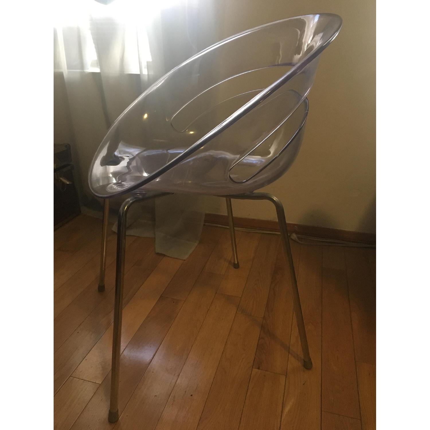 Clear Acrylic & Chrome Chair AptDeco