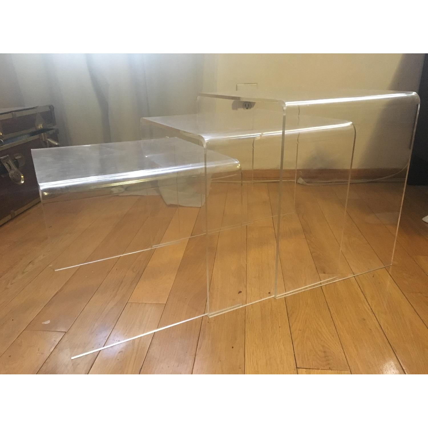 Clear Acrylic Nesting Tables AptDeco