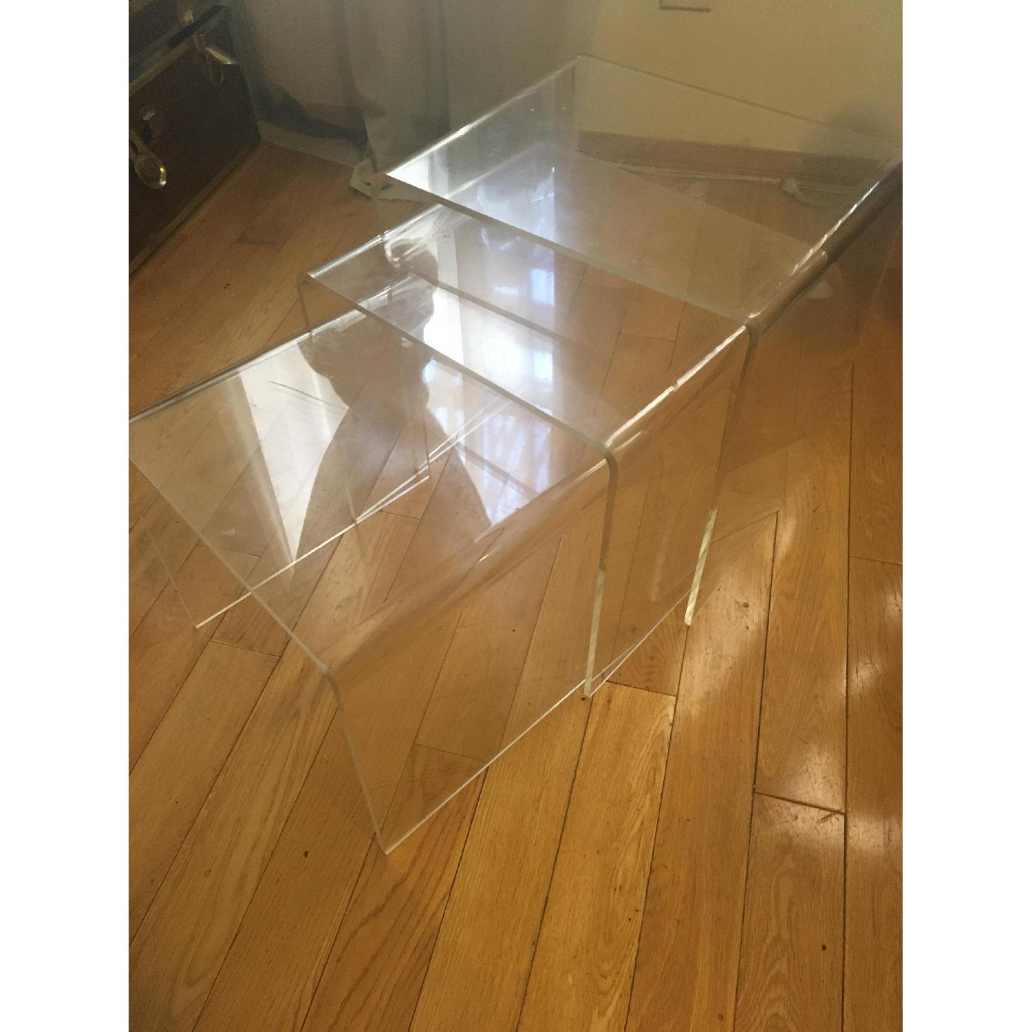 Clear Acrylic Nesting Tables AptDeco