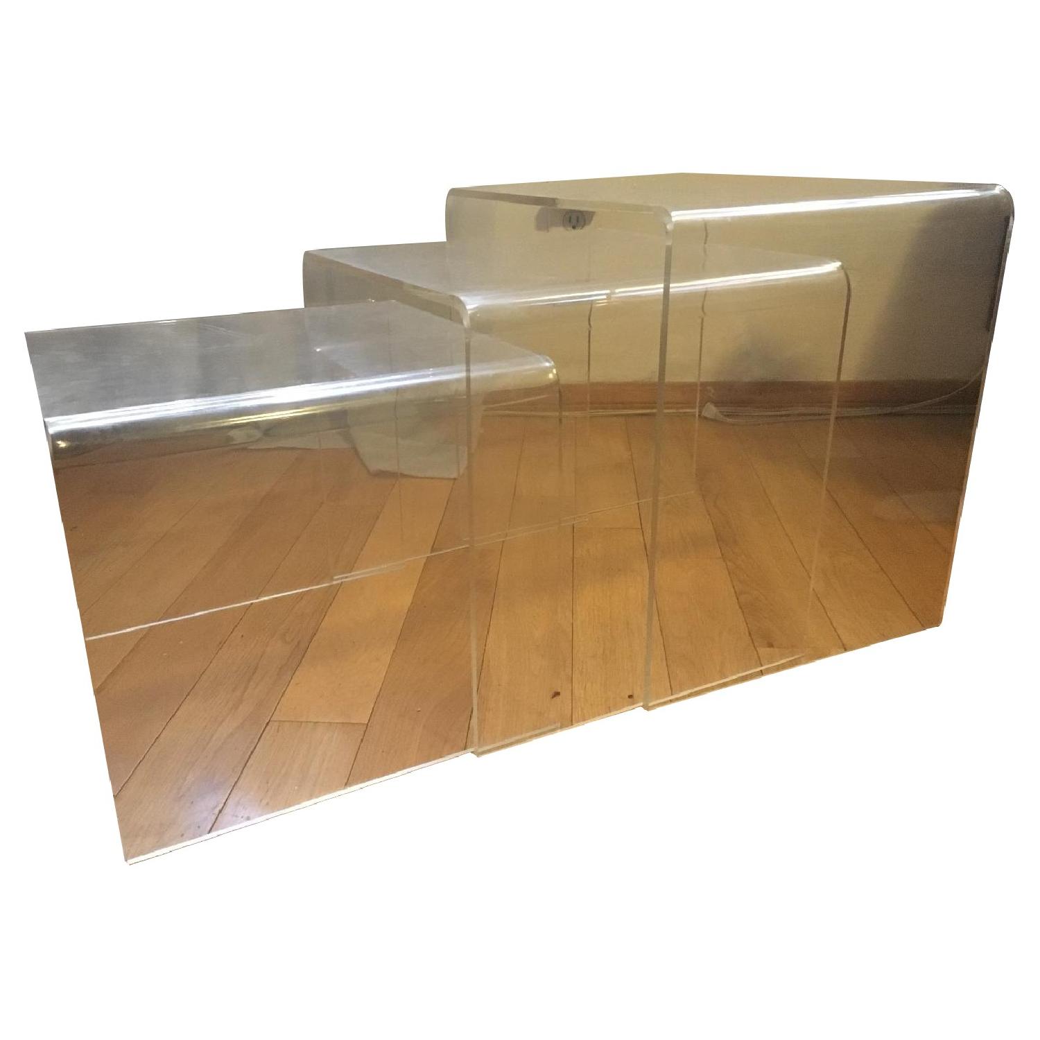 Clear Acrylic Nesting Tables AptDeco