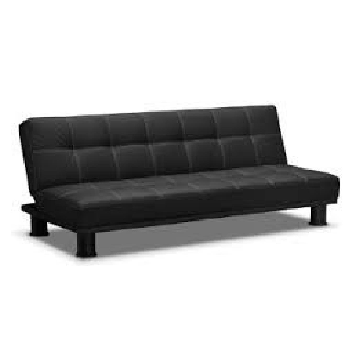 Phyllo Futon Sofa Bed in Black - image-1