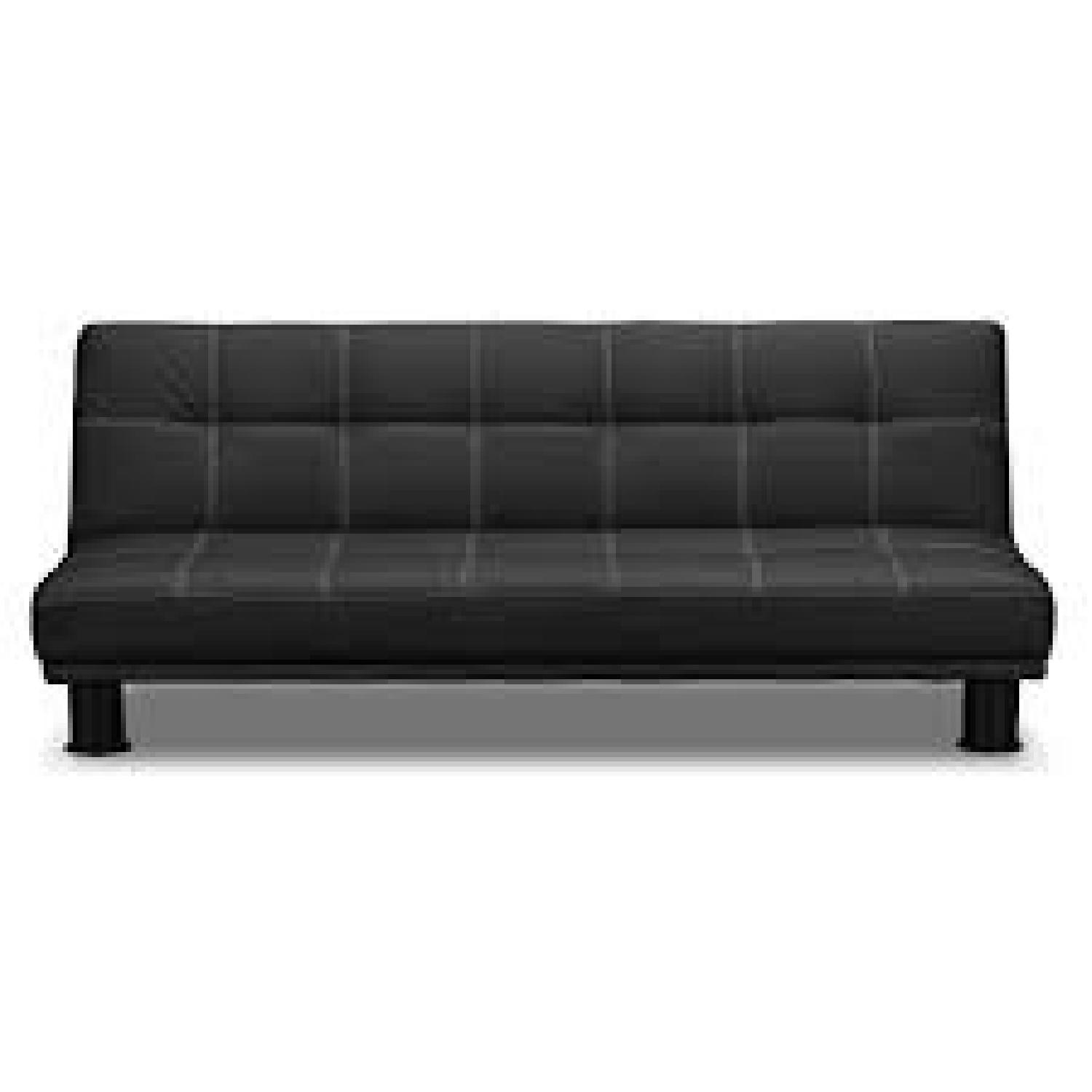 Phyllo Futon Sofa Bed in Black - image-2