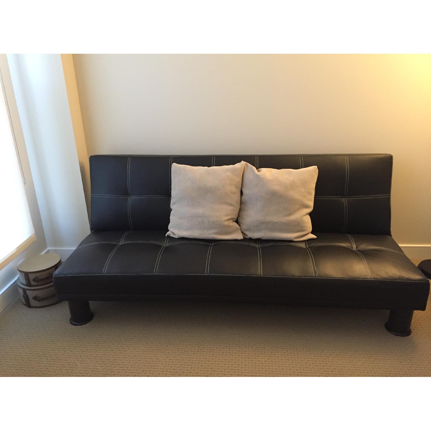 Phyllo Futon Sofa Bed in Black - image-3