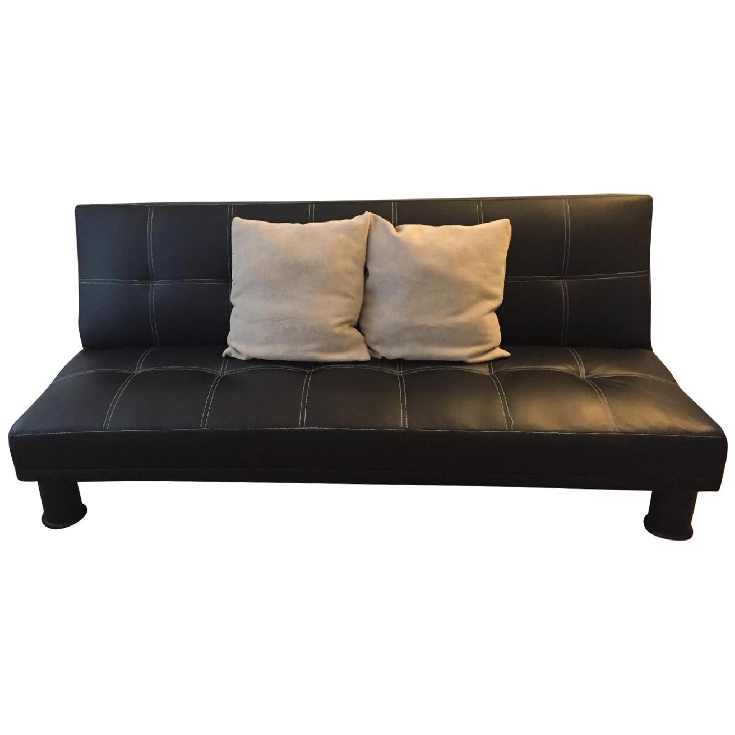 Phyllo Futon Sofa Bed in Black - image-0