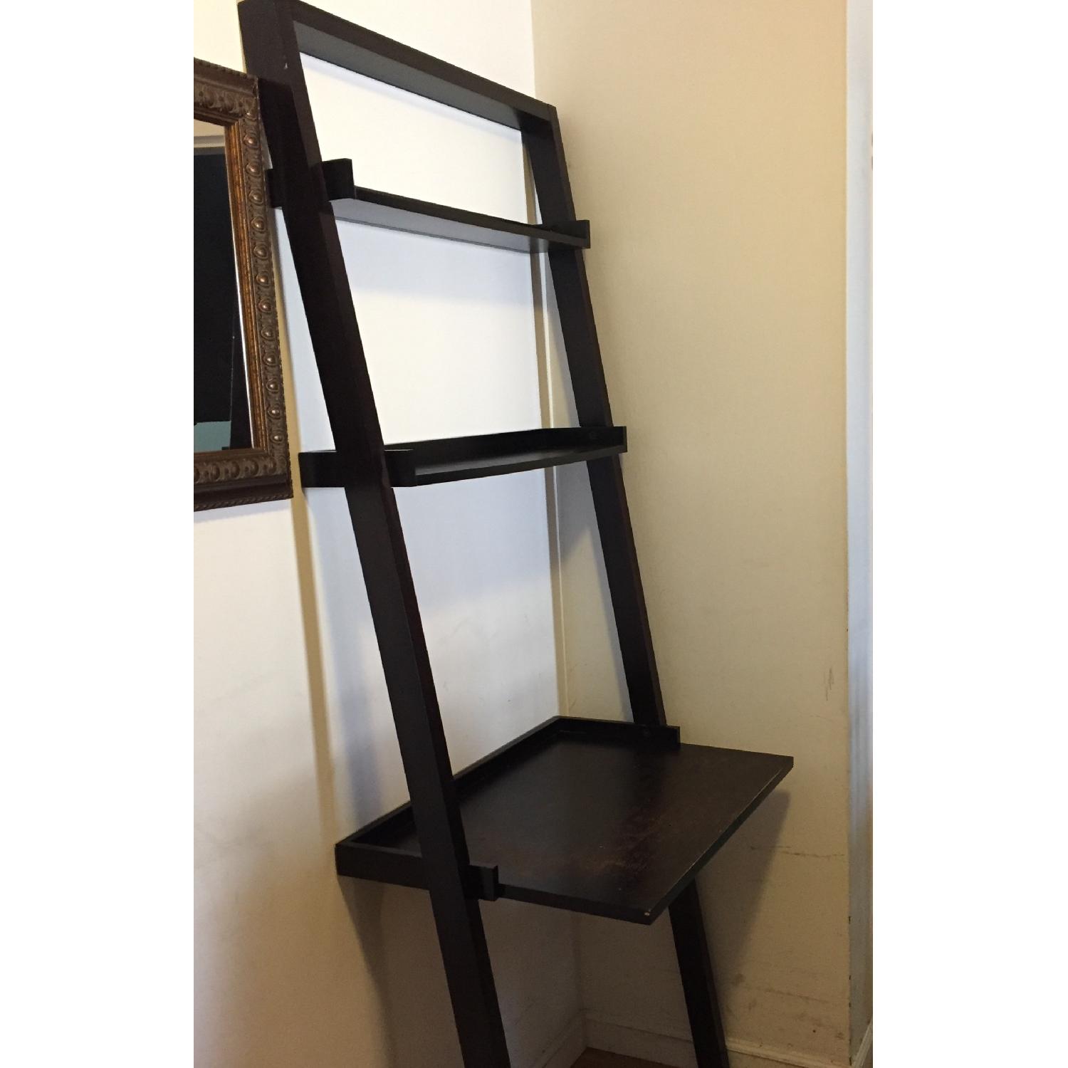 Crate & Barrel Sloane Leaning Desk in Deep Espresso - image-2