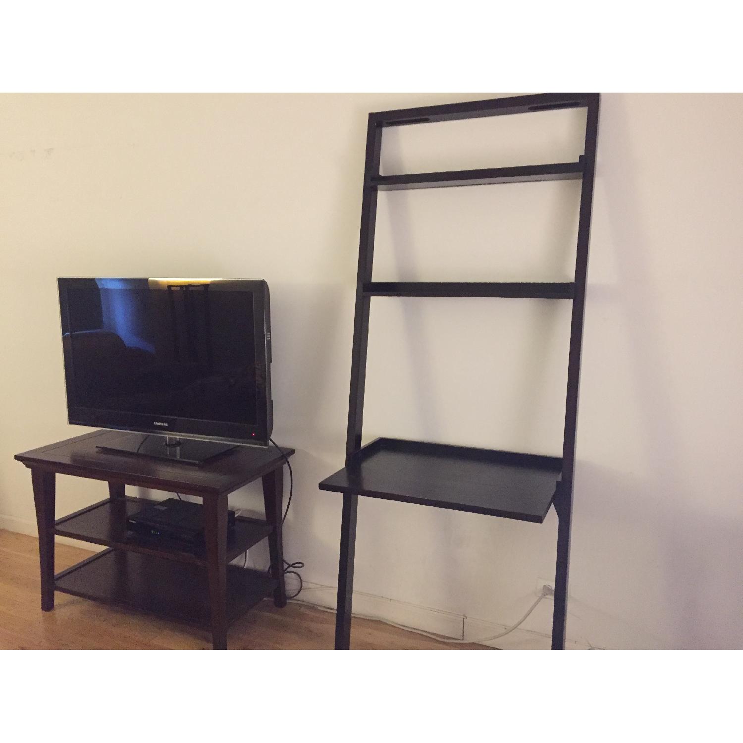 Crate & Barrel Sloane Leaning Desk in Deep Espresso - image-6