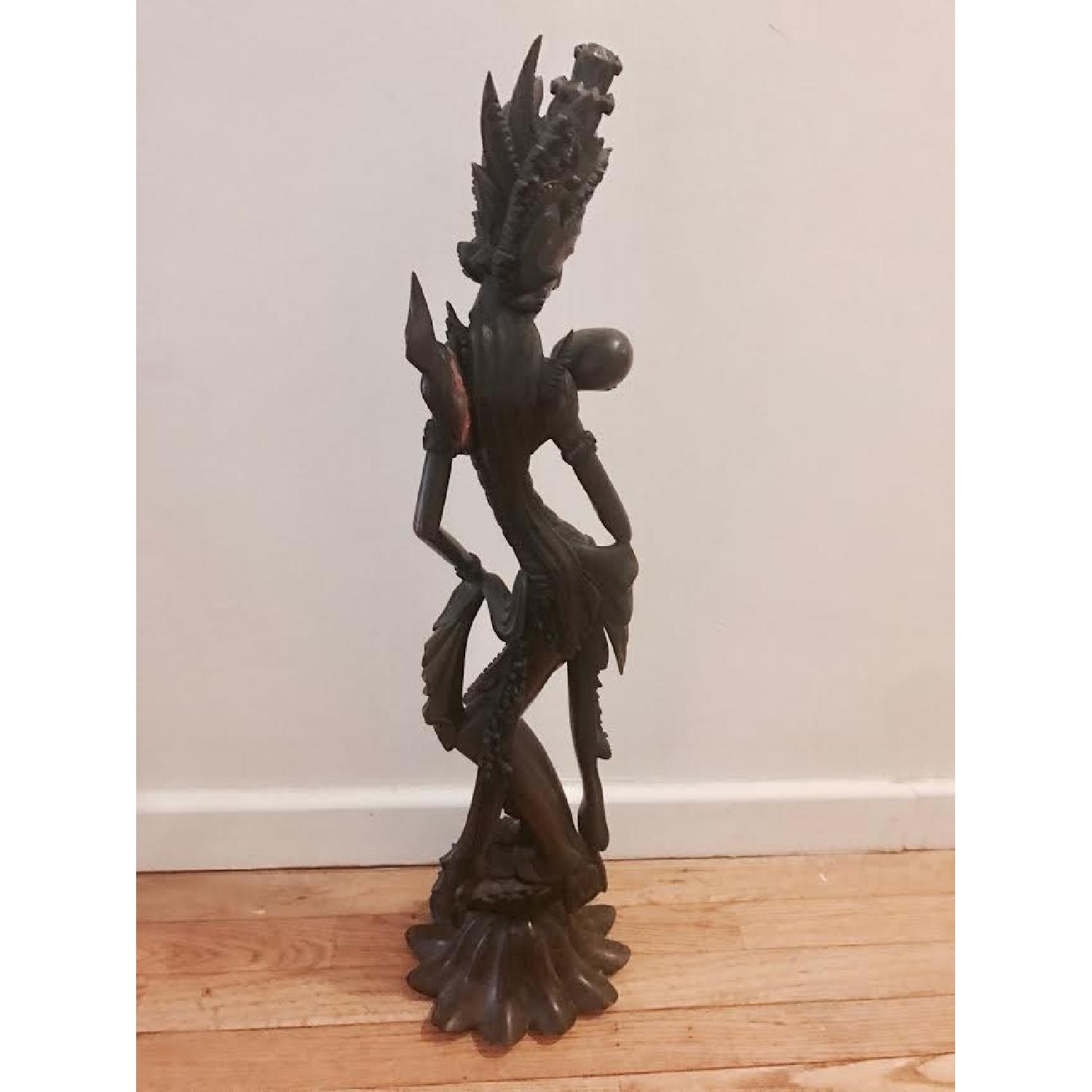 Hand-Carved Rice Goddess Sculpture - image-1