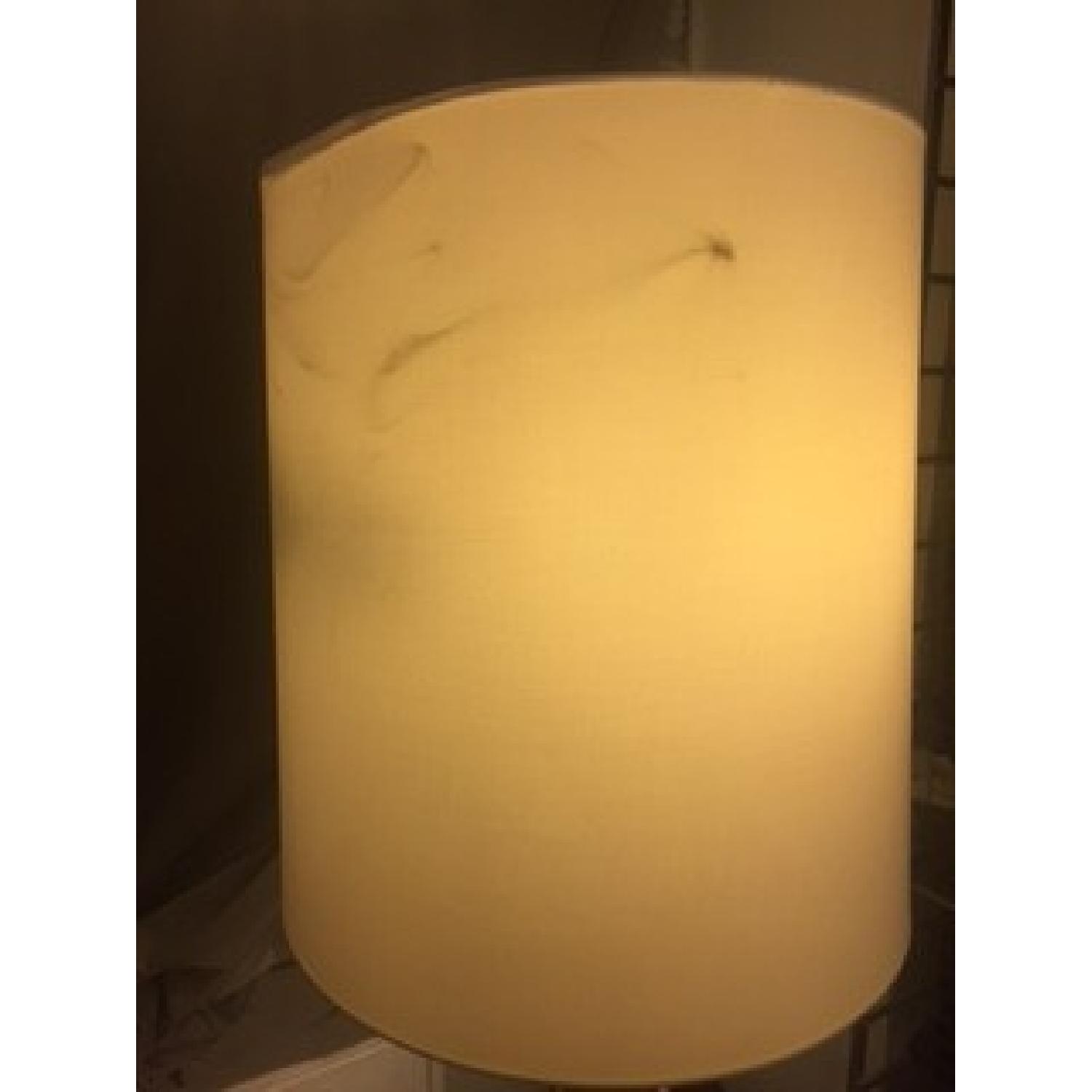 West Elm Silver Metal Studio Floor Lamp w/ White Shade - image-3