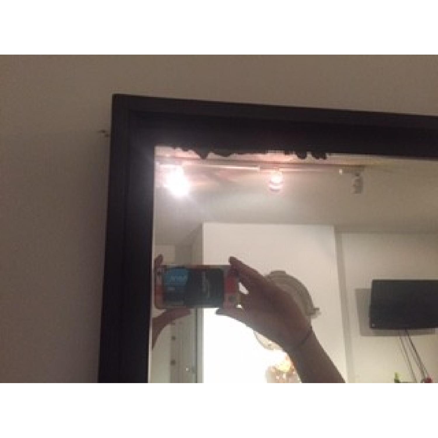 West Elm Large Floating Wood Floor Leaning Mirror - image-1