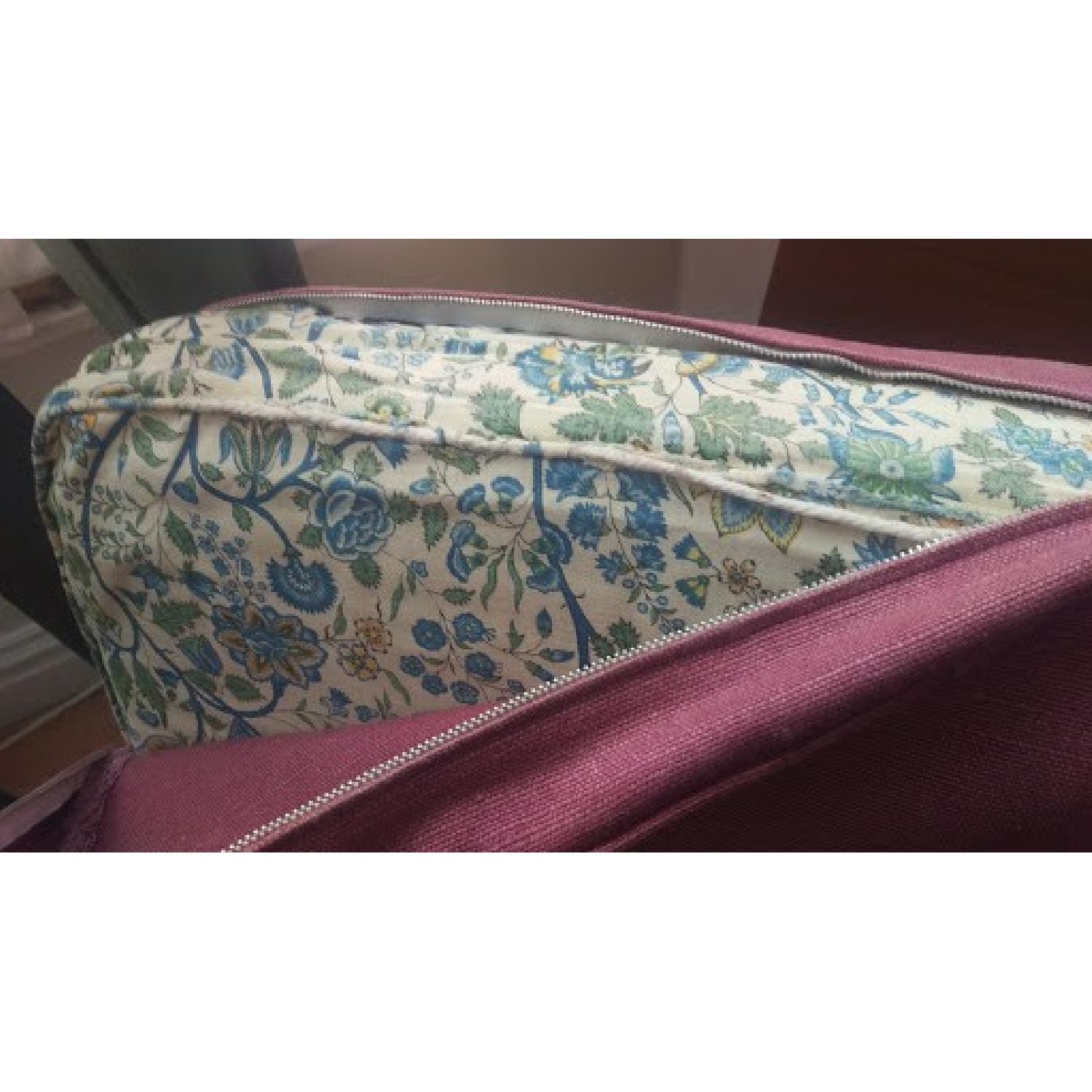 Vintage Ethan Allen Wooden Wingback Armchair - image-4