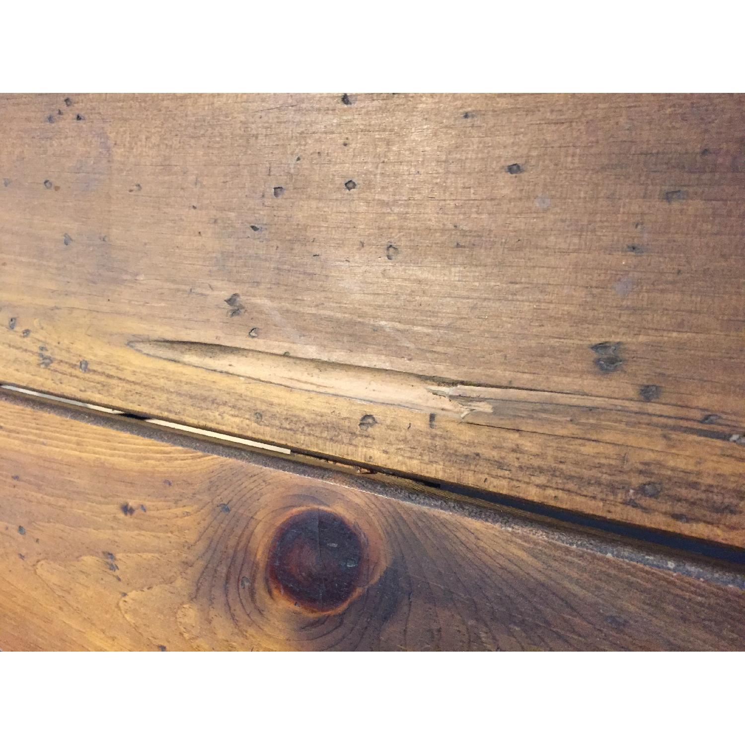 Pottery Barn Wrought Iron & Pine Side Table - image-4