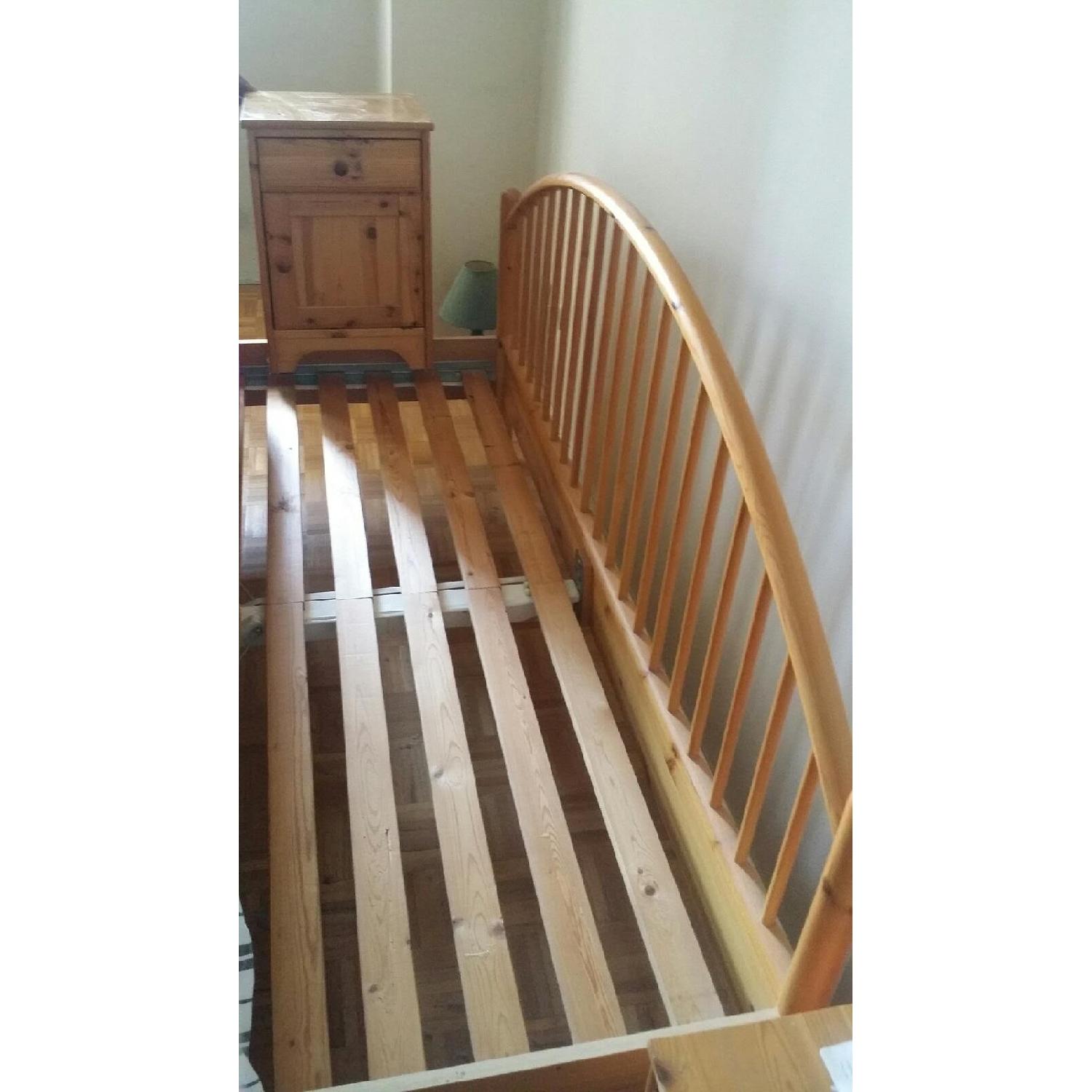 Ikea Solid Pine Wood King Size Bed Frame - image-2