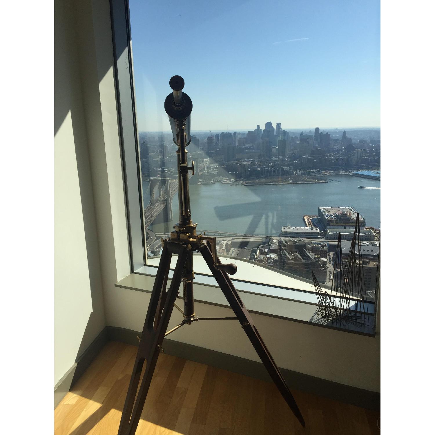 Restoration Hardware 19th Century Parisian Brass Telescope - image-3