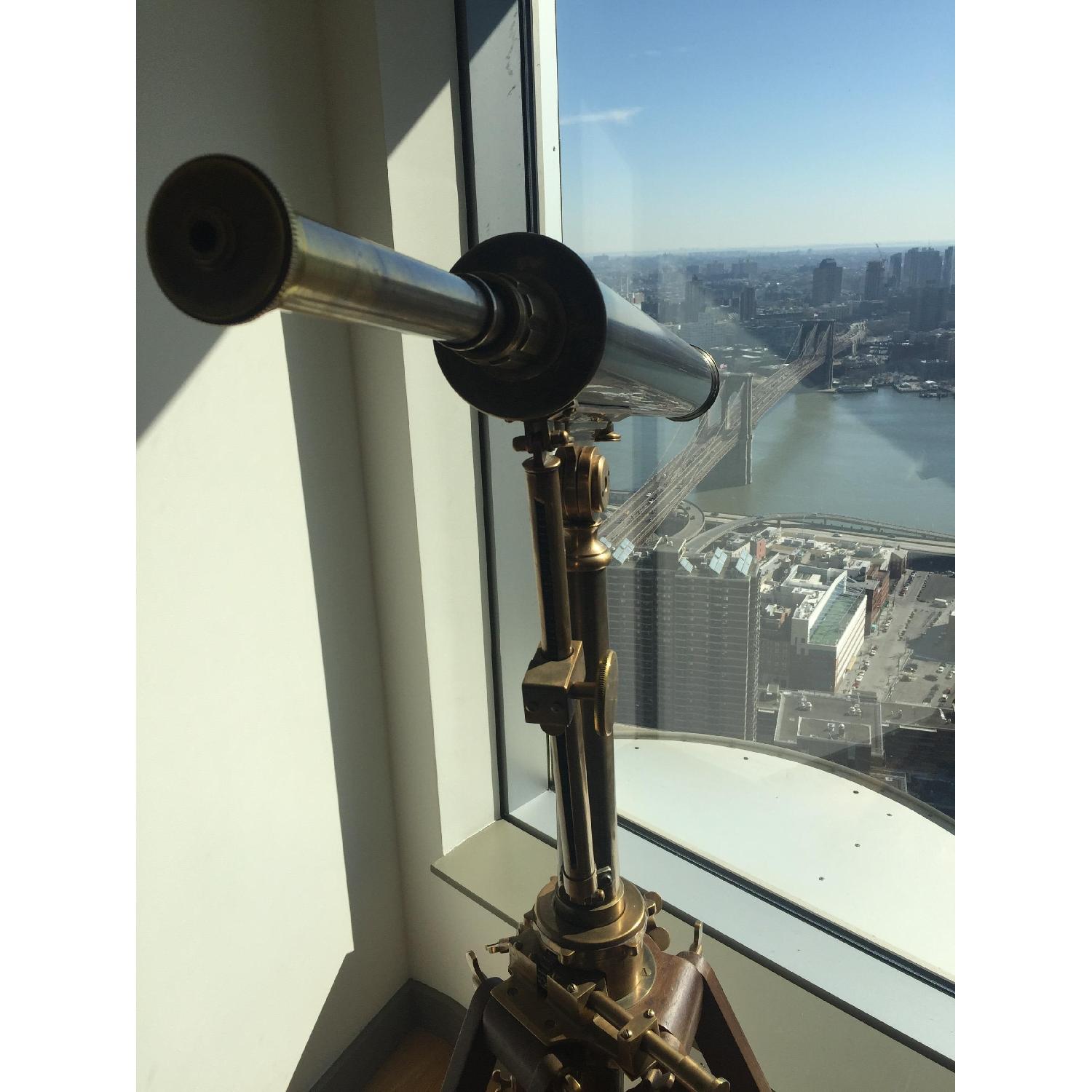 Restoration Hardware 19th Century Parisian Brass Telescope - image-7