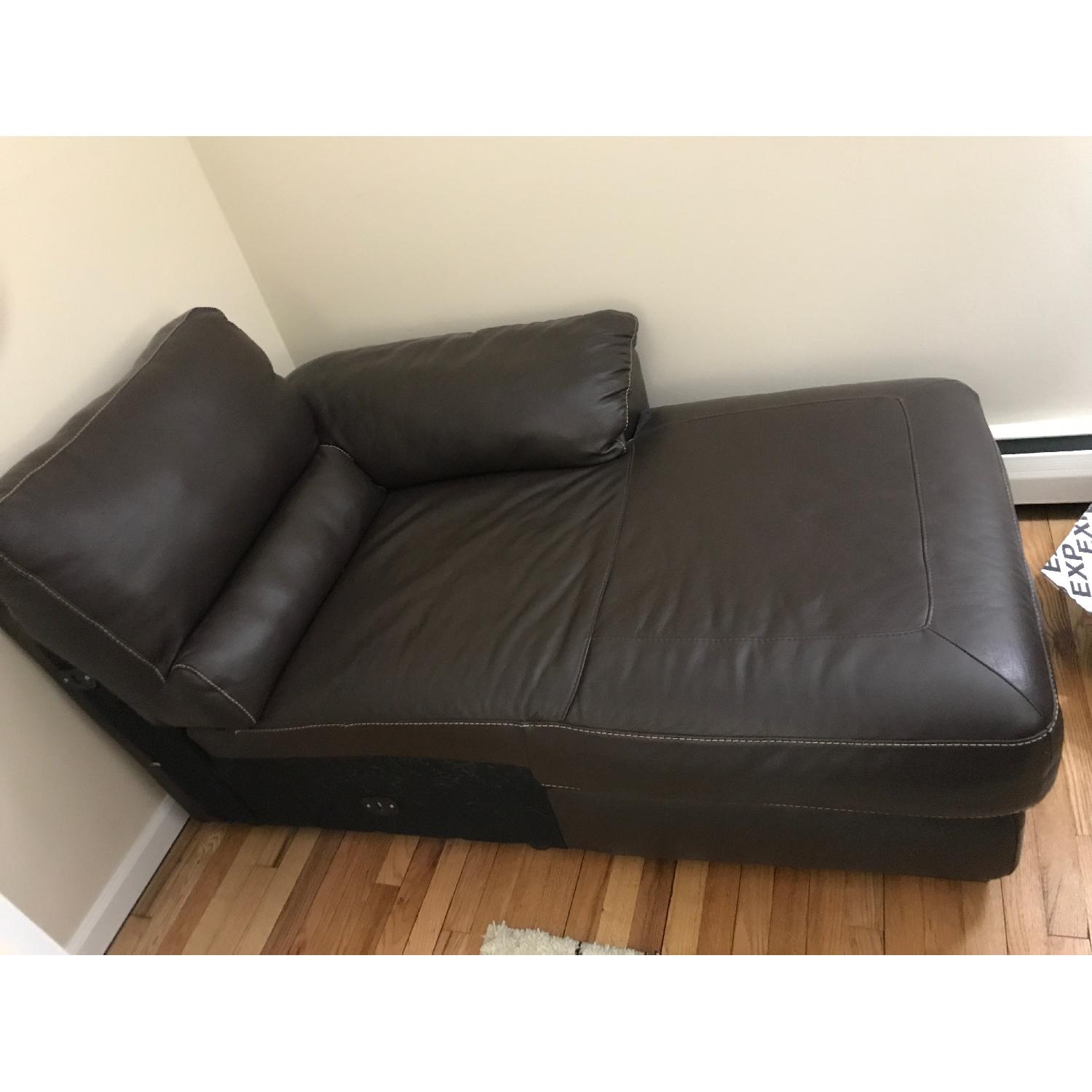 Raymour & Flanigan Cindy Crawford Italian Leather 4-Piece Sectional Sofa - image-2