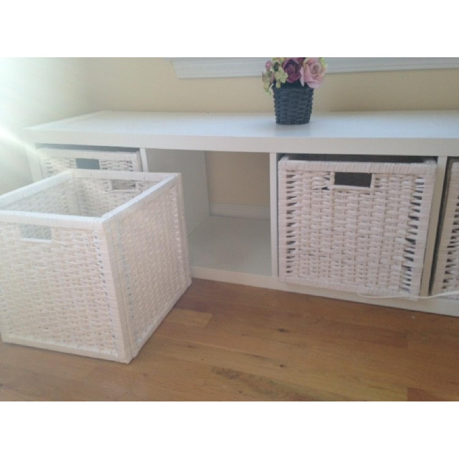 Ikea Kallax Shelving Unit w/ Baskets AptDeco