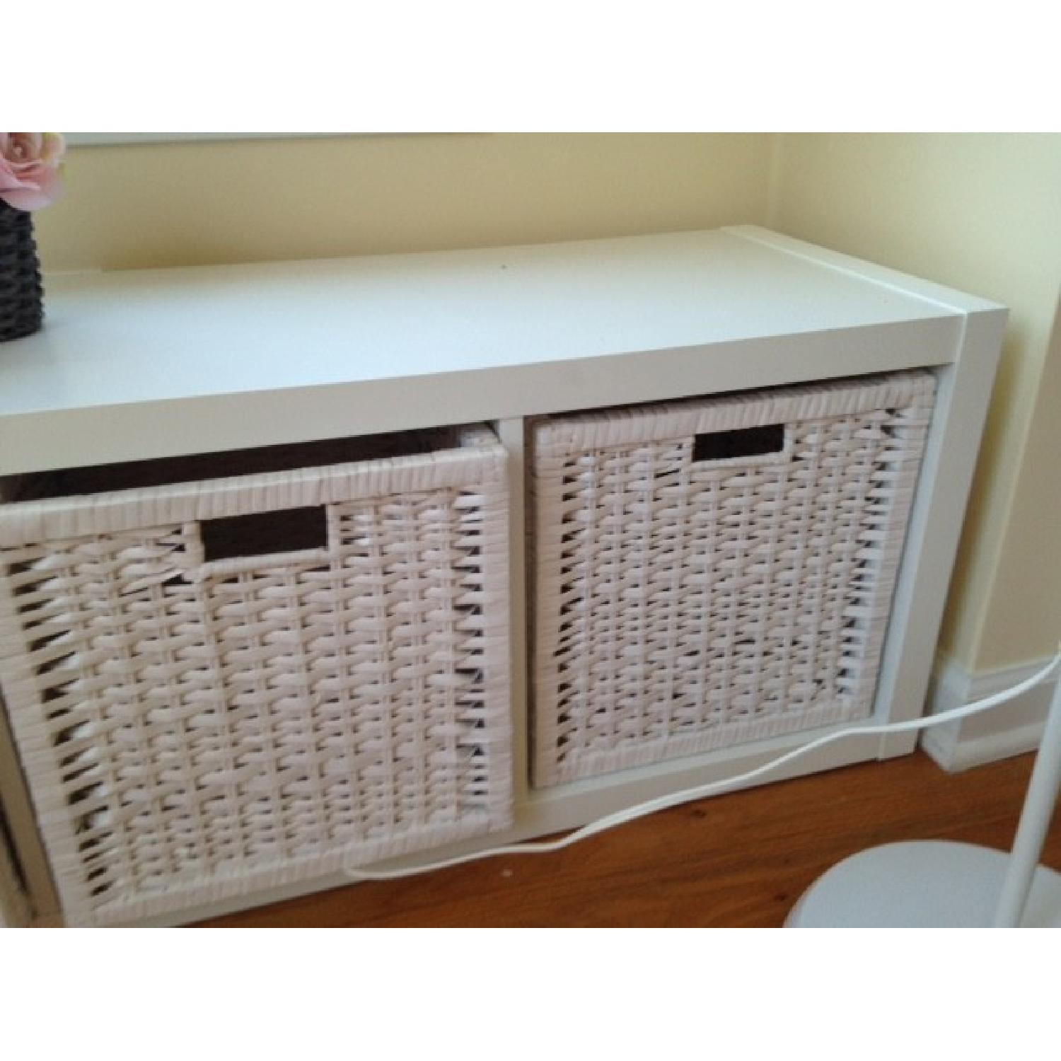 Ikea Kallax Shelving Unit w/ Baskets AptDeco