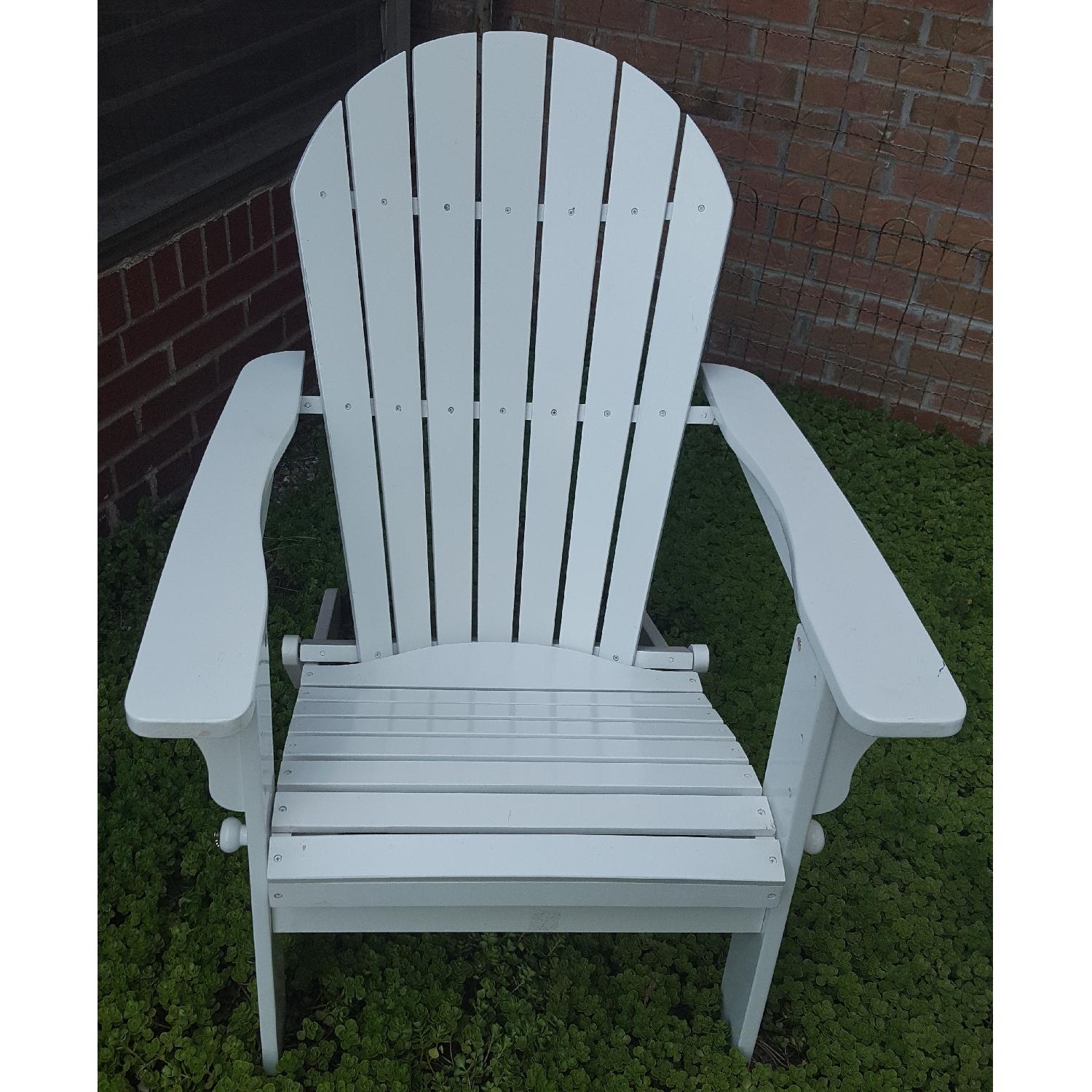 Solid Wood Folding Adirondack Chairs- Set of 2 - image-2