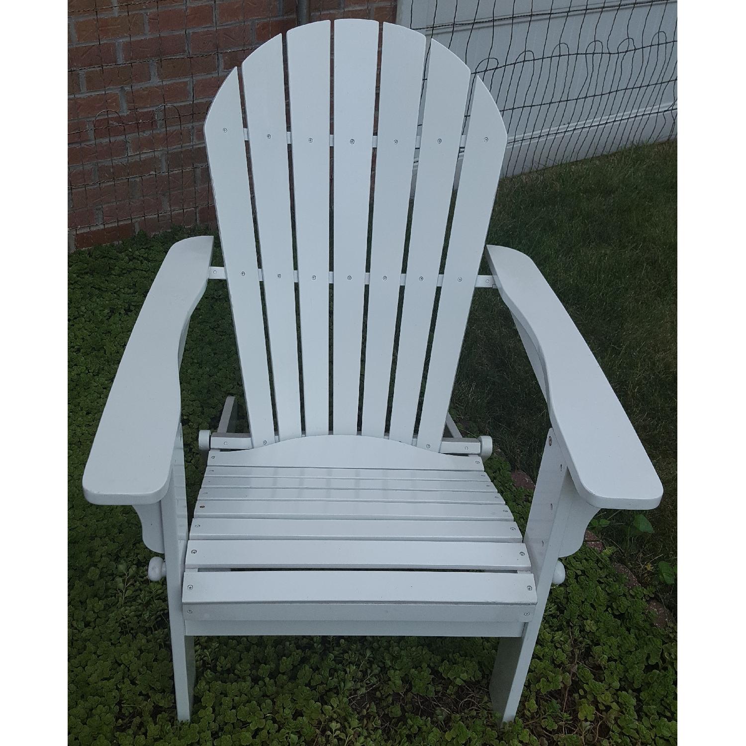 Solid Wood Folding Adirondack Chairs- Set of 2 - image-3