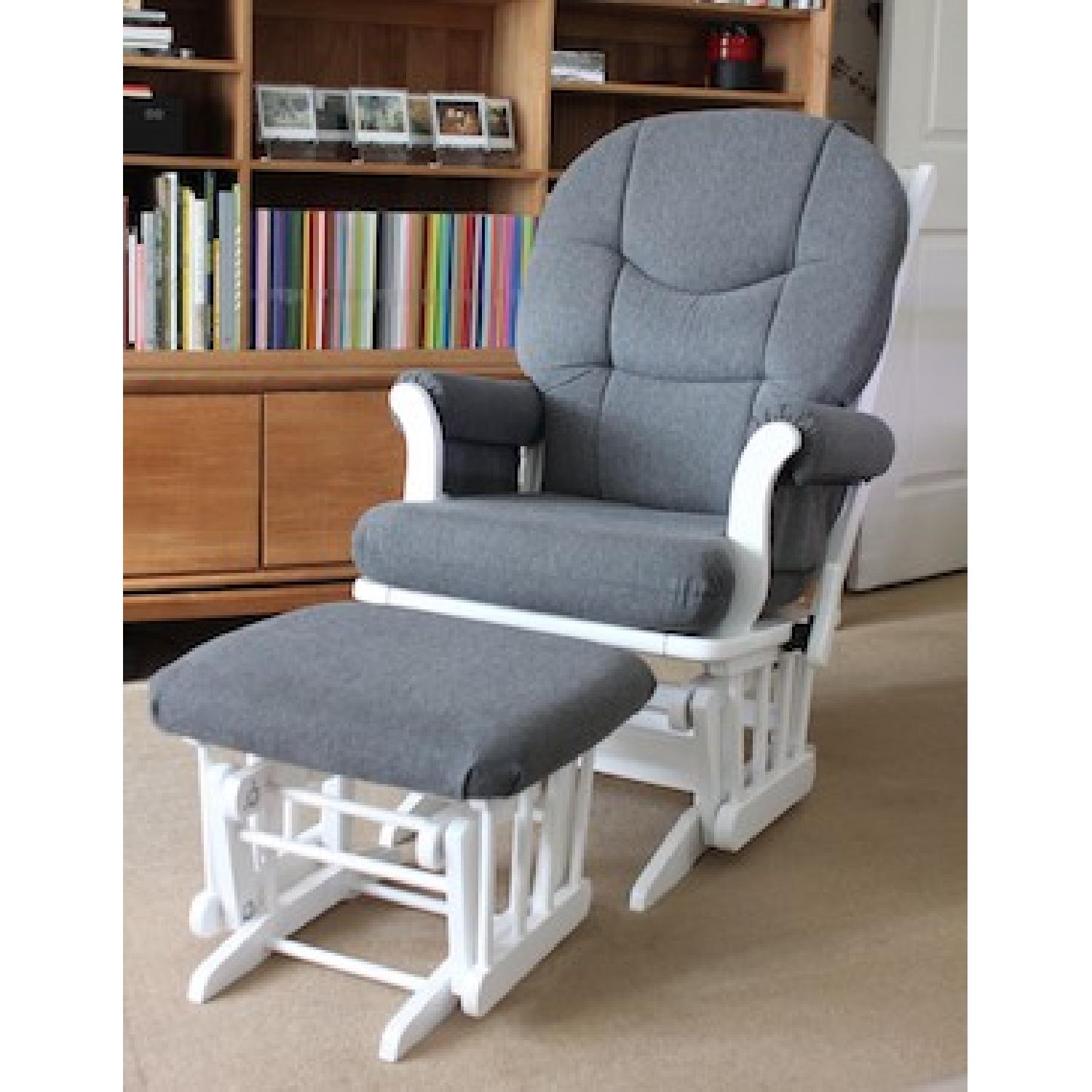 Dutailier Sleigh Glider-Multiposition Recliner & Ottoman - image-1