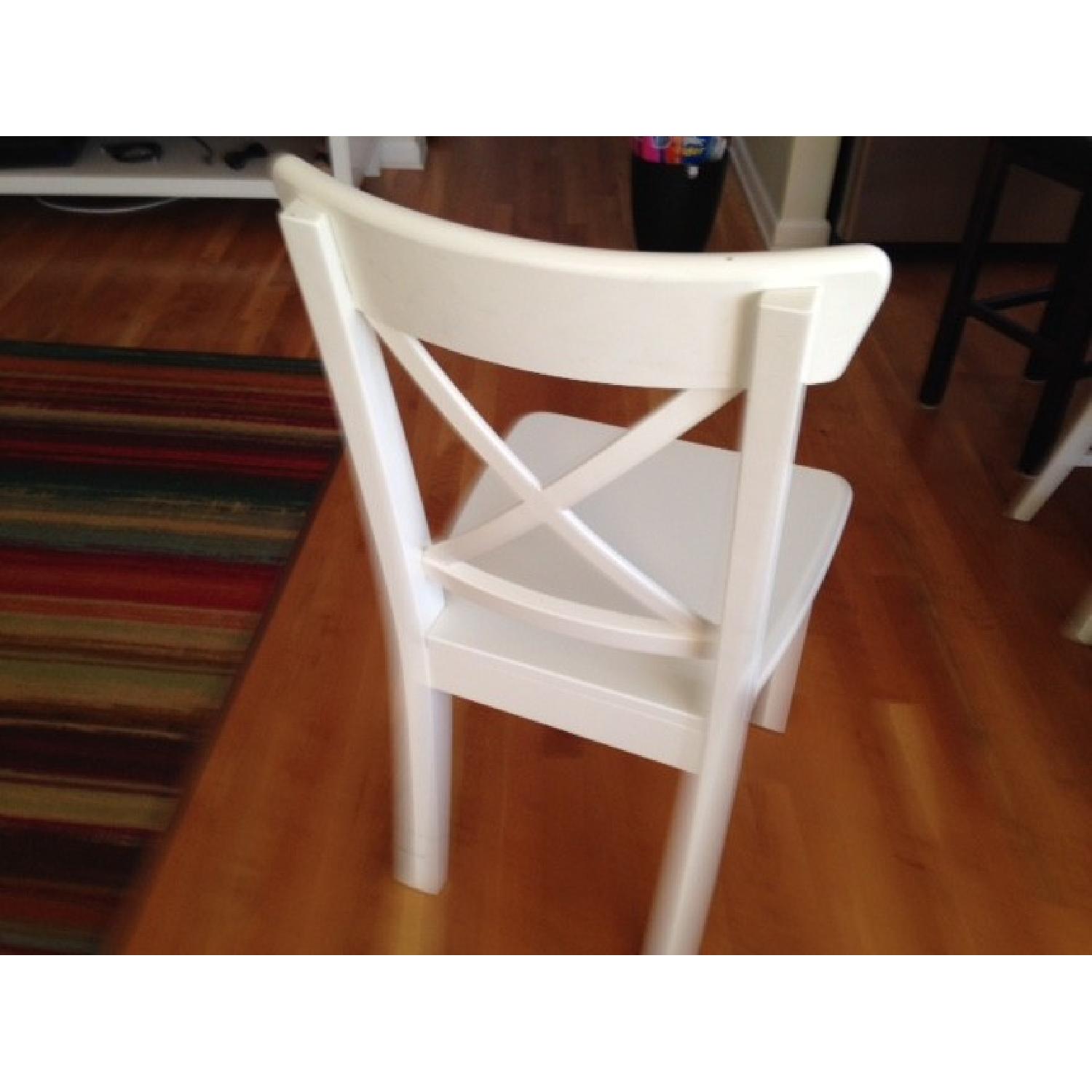 Ikea Ingolf Solid Pine Chair in White - image-2